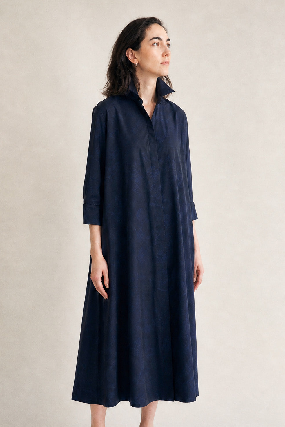 DELPHINE DRESS IN ITALIAN COTTON JACQUARD