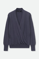 TORY ITALIAN COTTON SURPLICE WRAP TOP