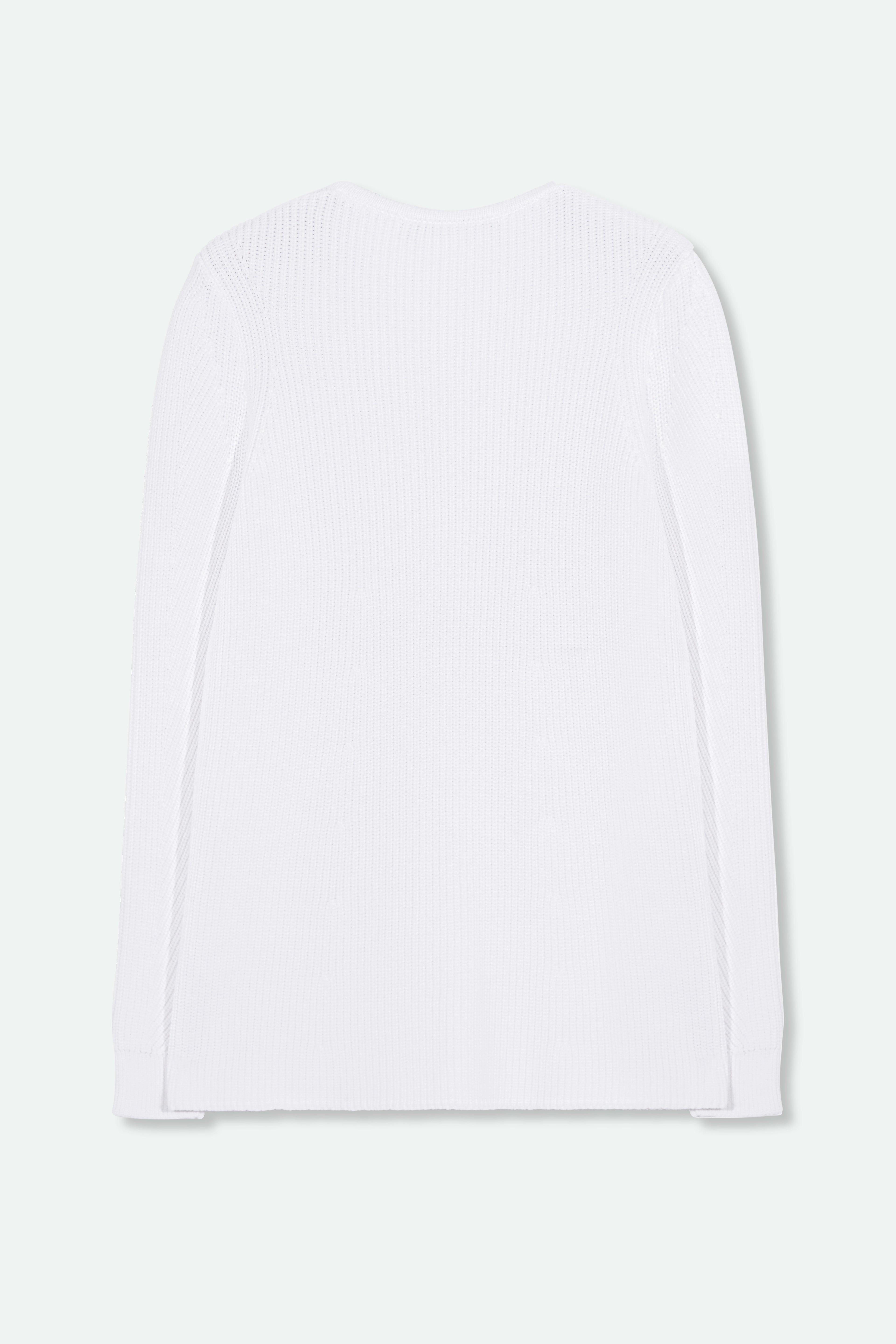 VITTORIA LONGLINE V-NECK IN ITALIAN COTTON KNIT