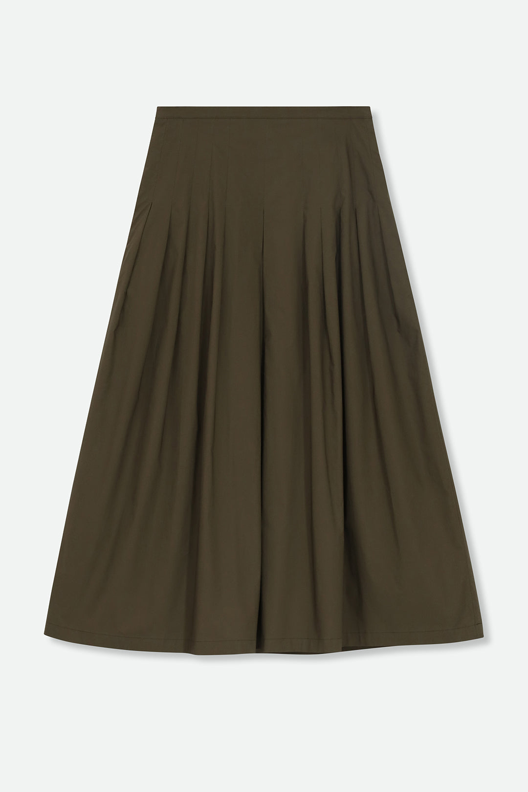 LILOU PLEATED SKIRT IN ITALIAN POPLIN STRETCH