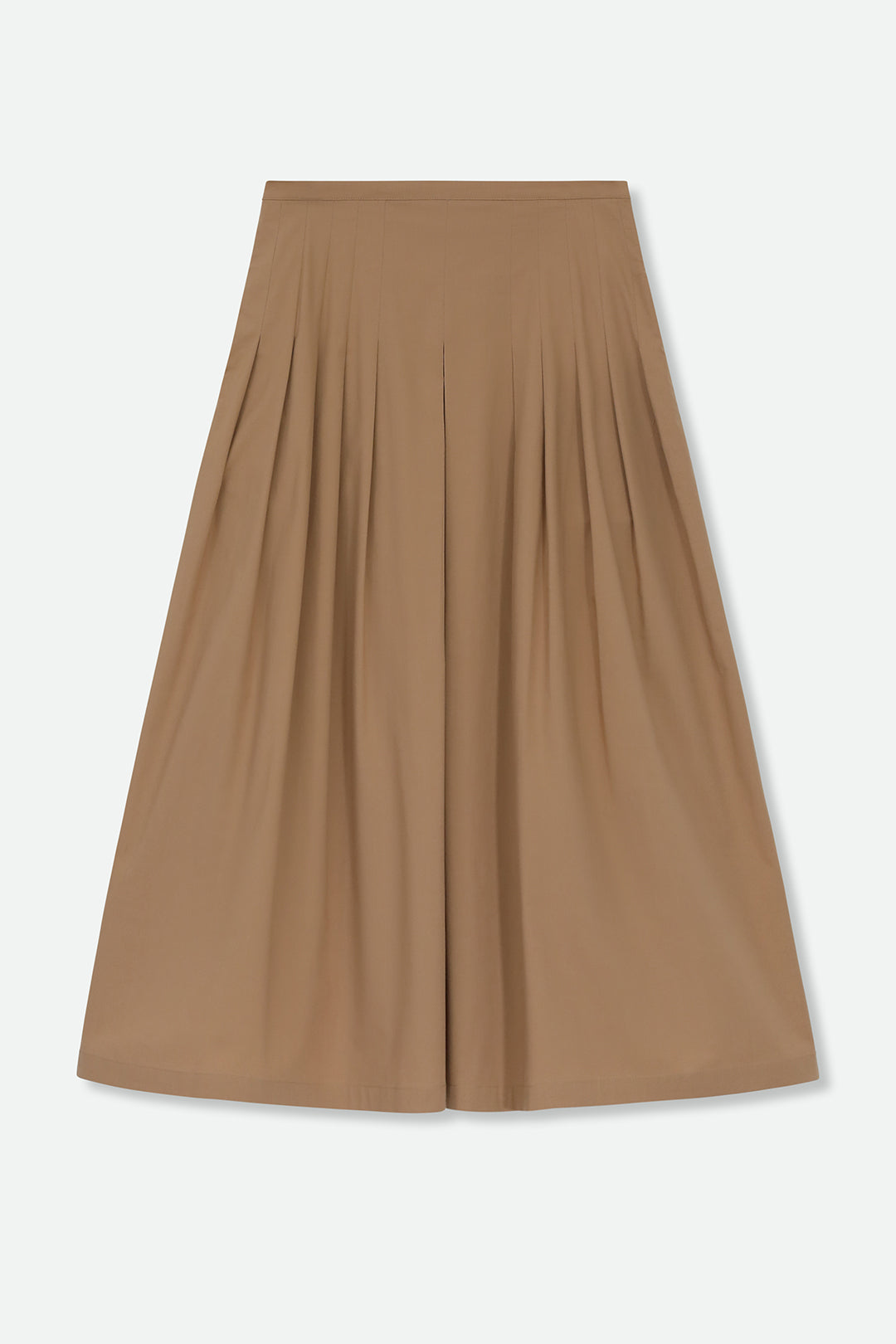 LILOU PLEATED SKIRT IN ITALIAN POPLIN STRETCH