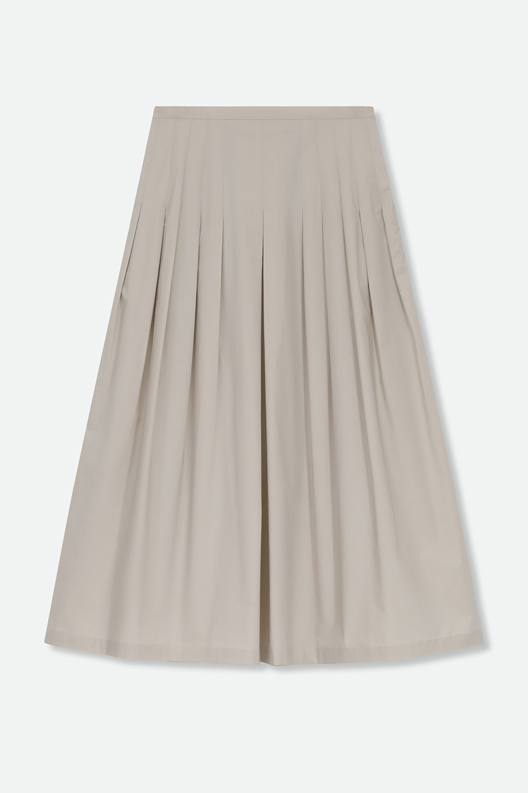 LILOU PLEATED SKIRT IN ITALIAN POPLIN STRETCH