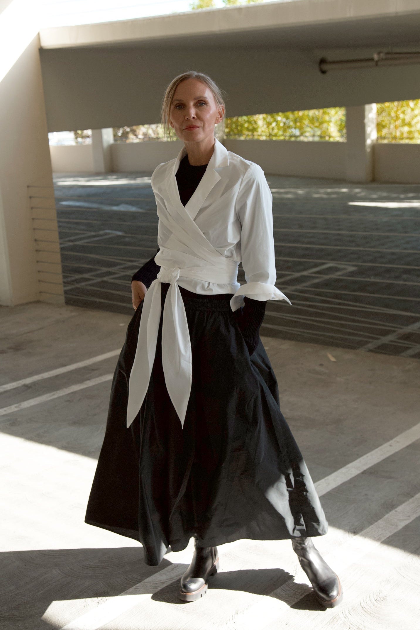 LOIRE SKIRT IN TECHNO SILK TAFFETTA