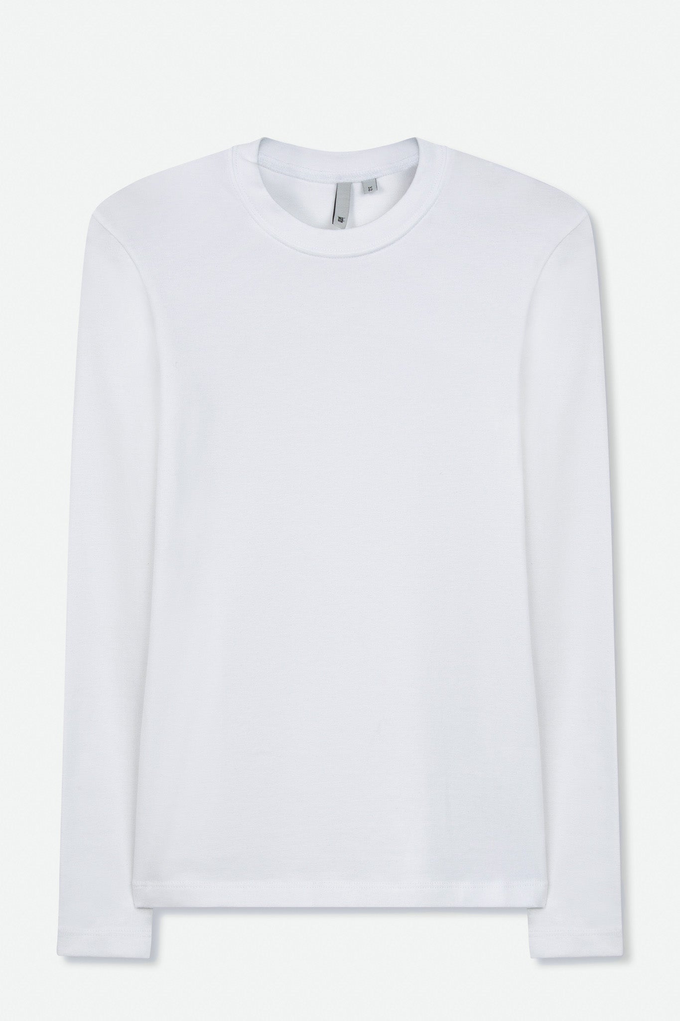 LONG SLEEVE CREW IN PIMA COTTON STRETCH SOFT GREY