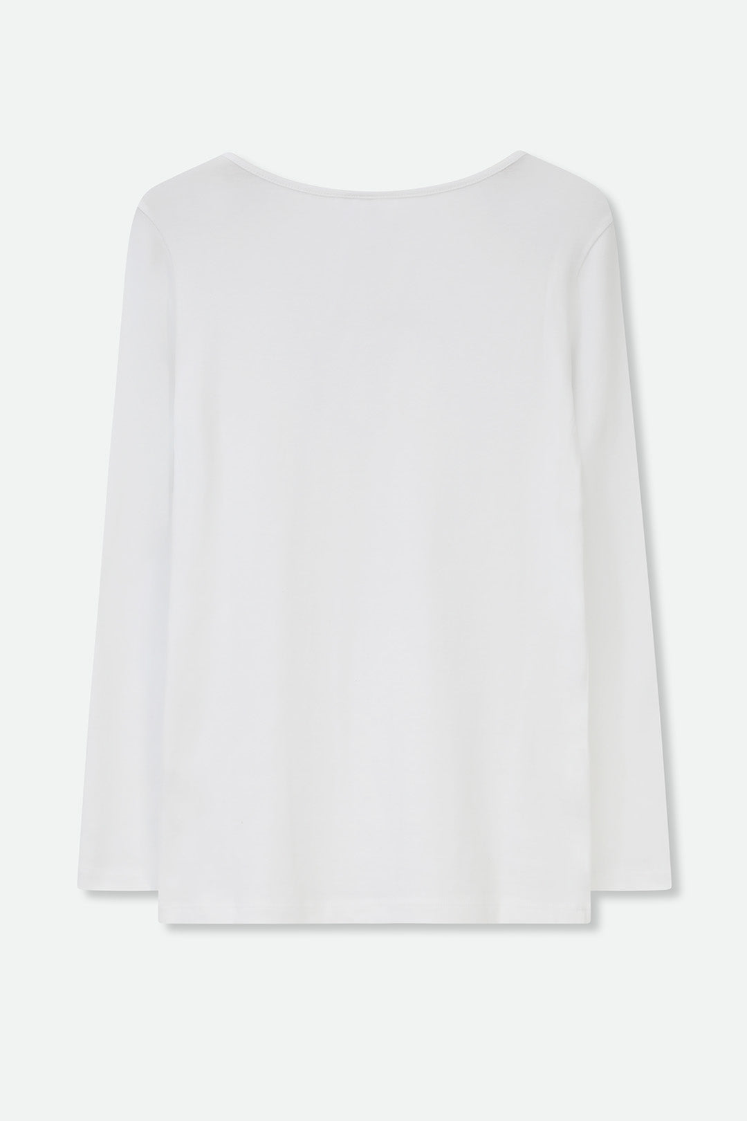 LONG SLEEVE BATEAU NECK IN PIMA COTTON STRETCH