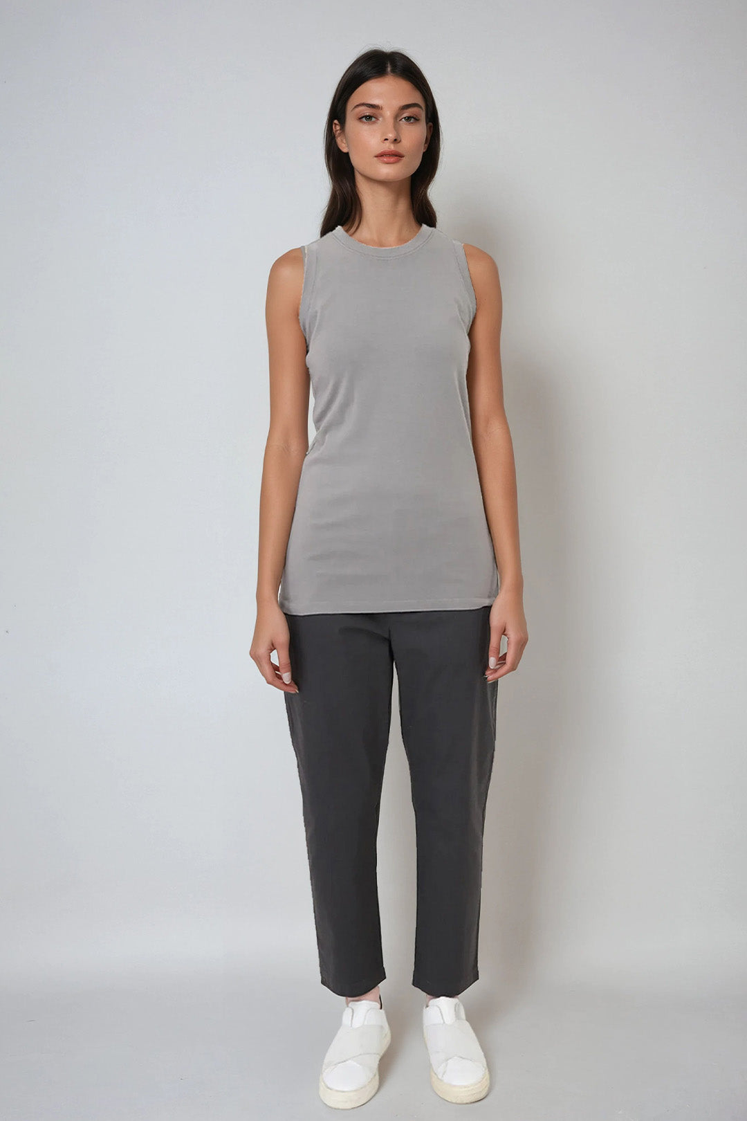 MUSCLE TANK IN PIMA COTTON STRETCH