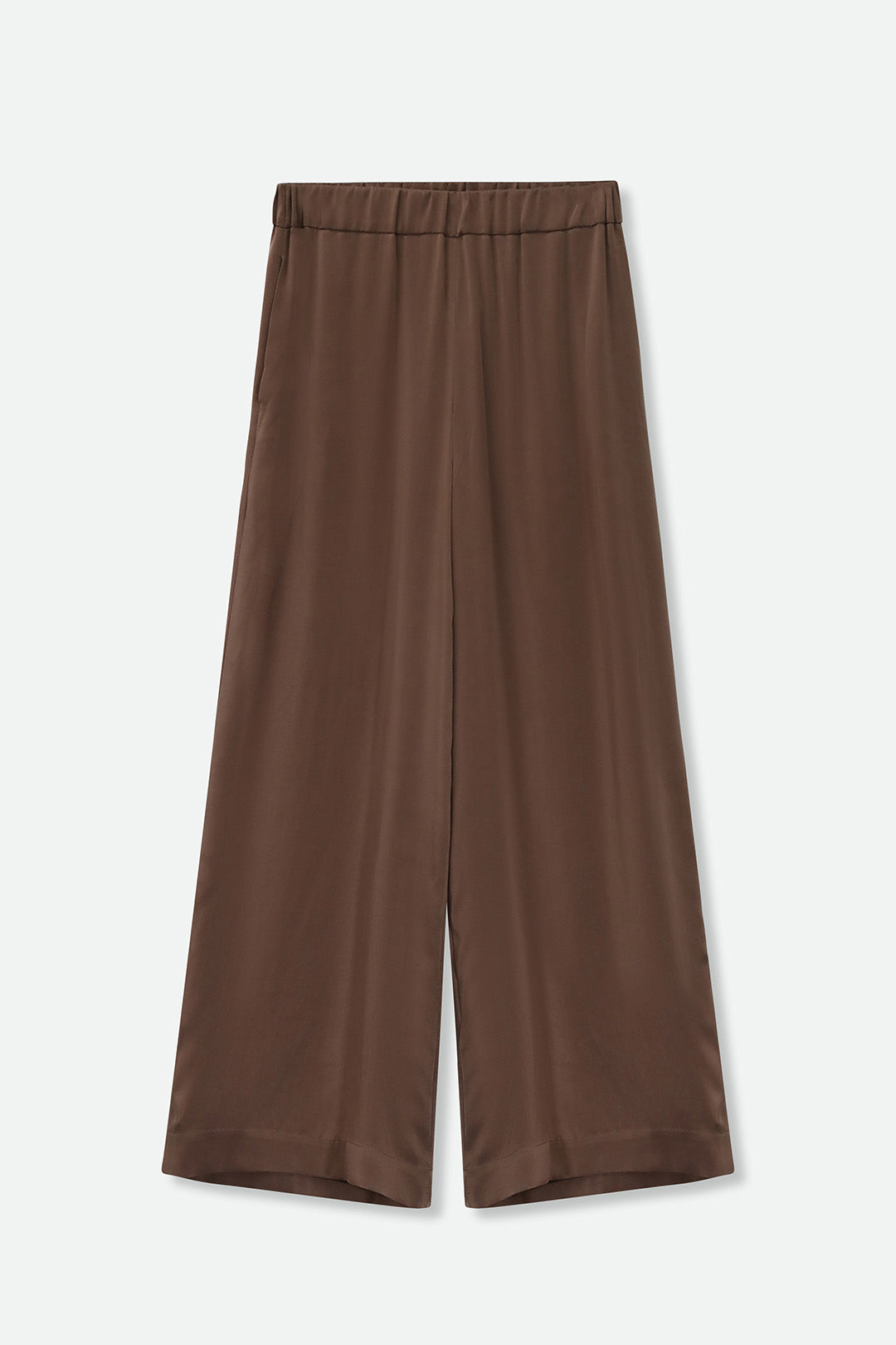 PALMETTO WIDE LEG PANT IN GARMET-DYED SILK CHARMEUSE