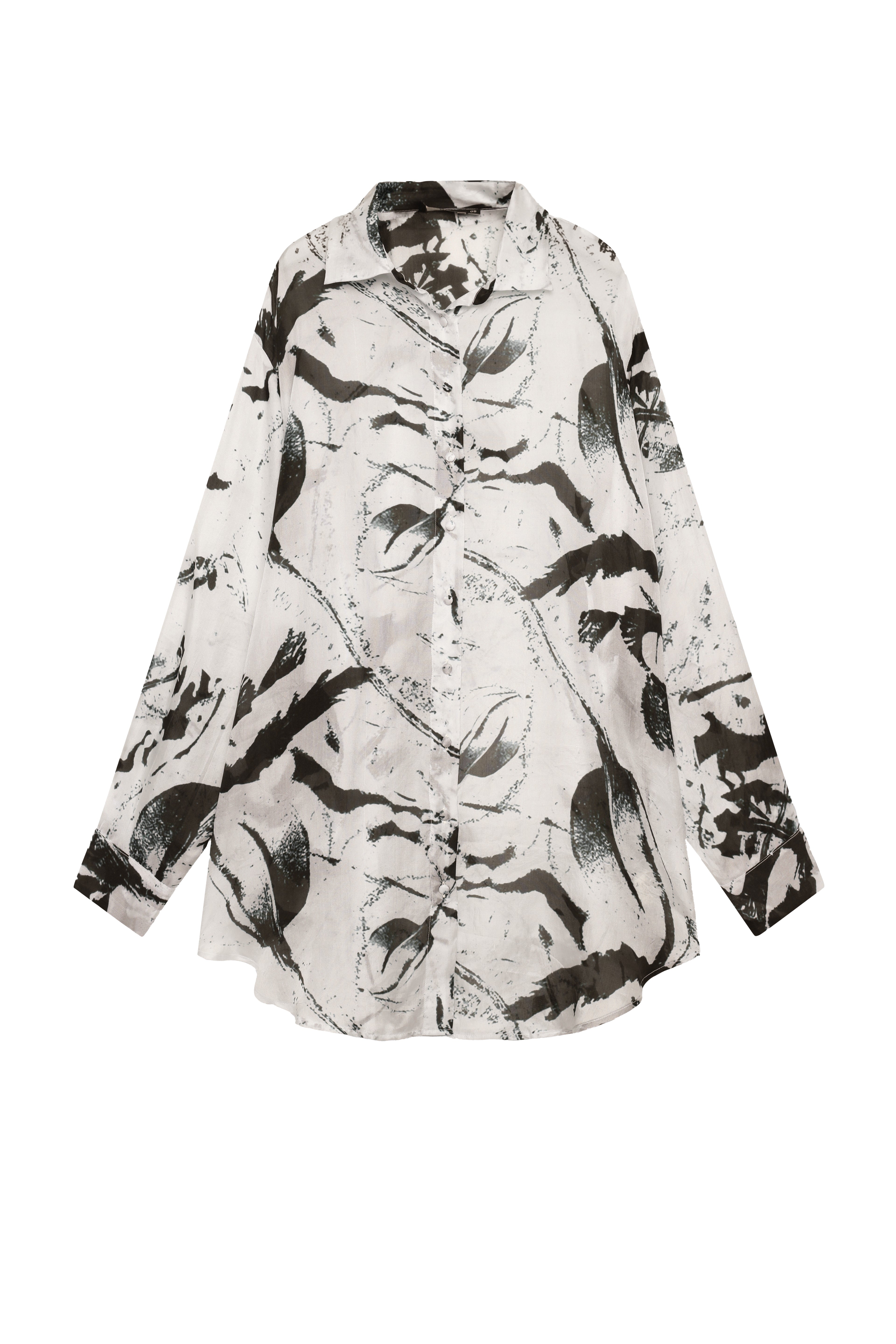 ZURI ONE-SIZE TUNIC IN ITALIAN SILK TRACE OF SPRING