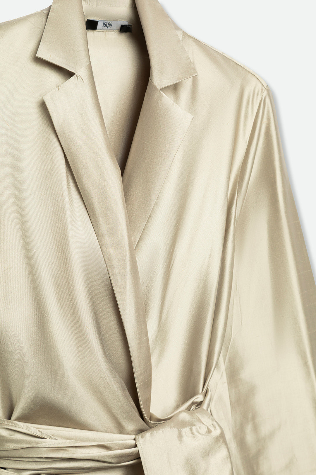 TORINO WRAP SHIRT IN DUPIONI SILK