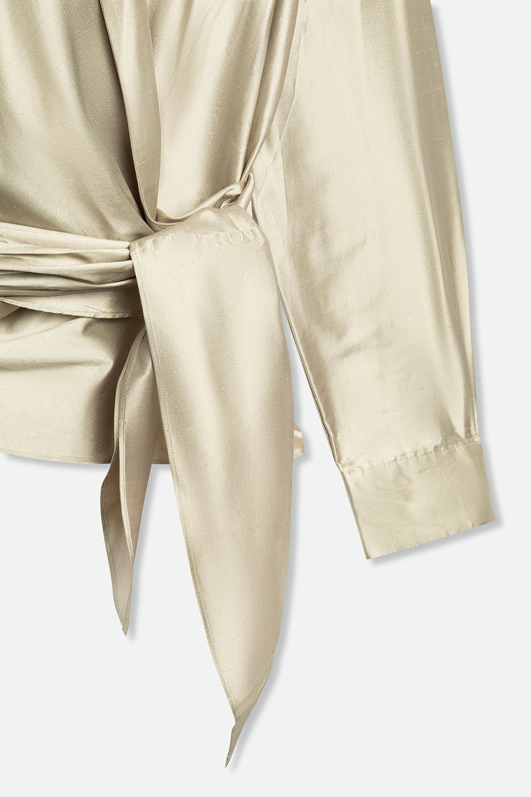 TORINO WRAP SHIRT IN DUPIONI SILK