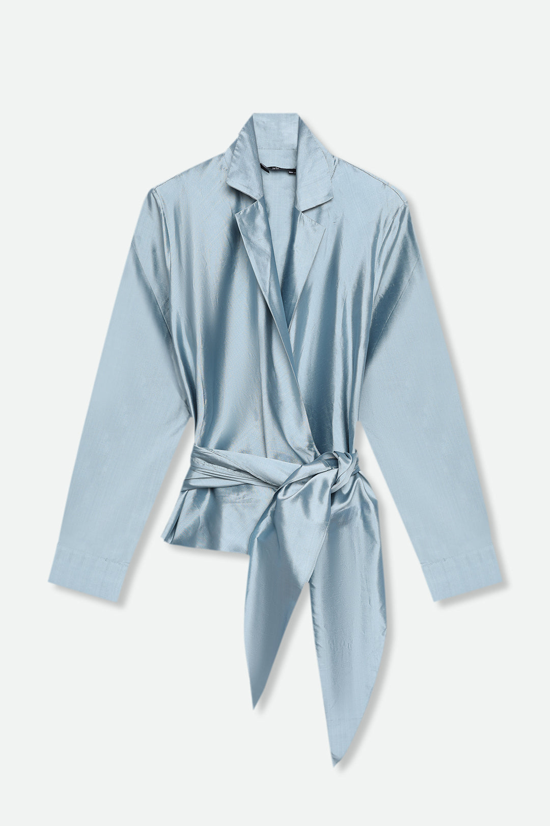 TORINO WRAP SHIRT IN DUPIONI SILK