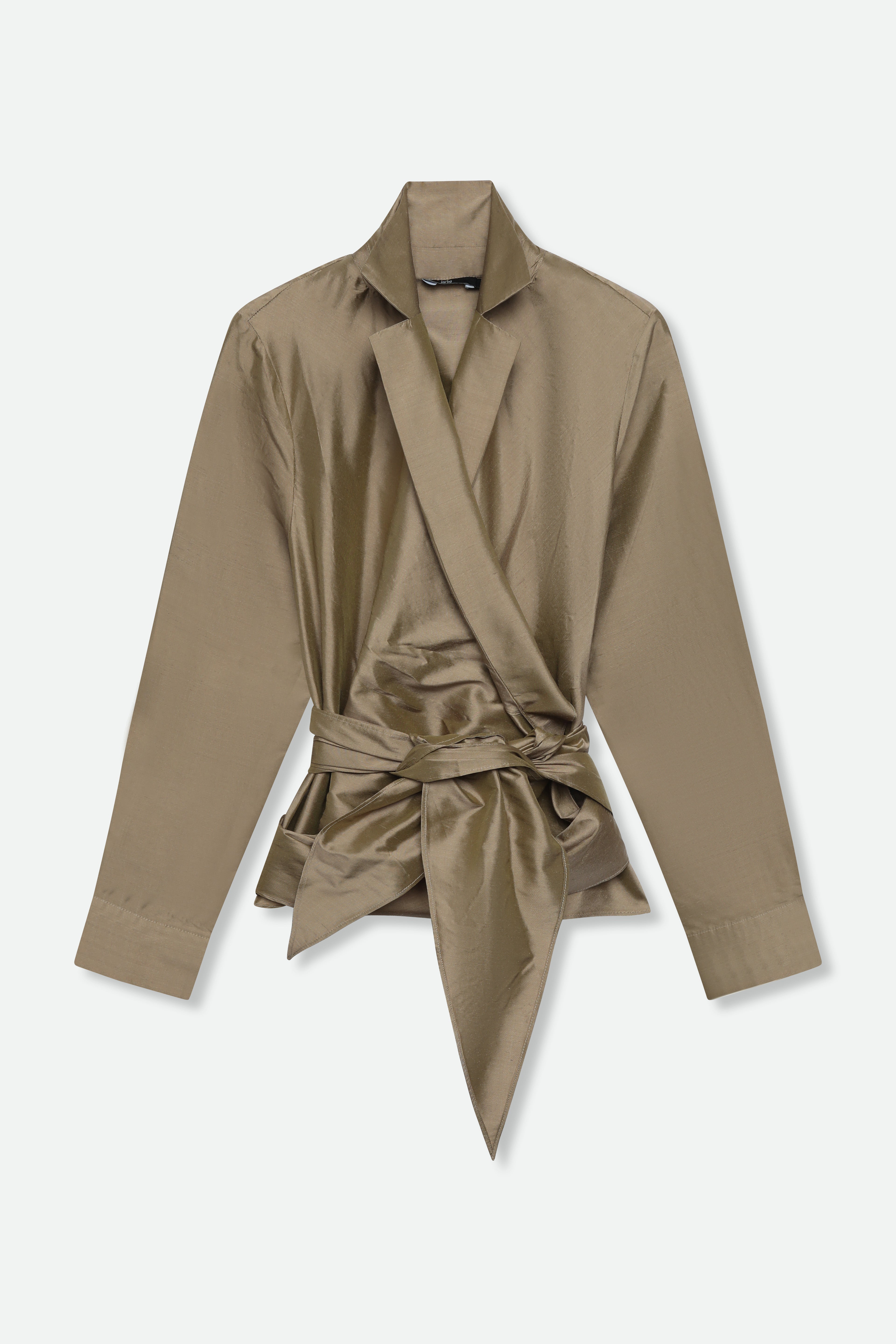 TORINO WRAP SHIRT IN DUPIONI SILK