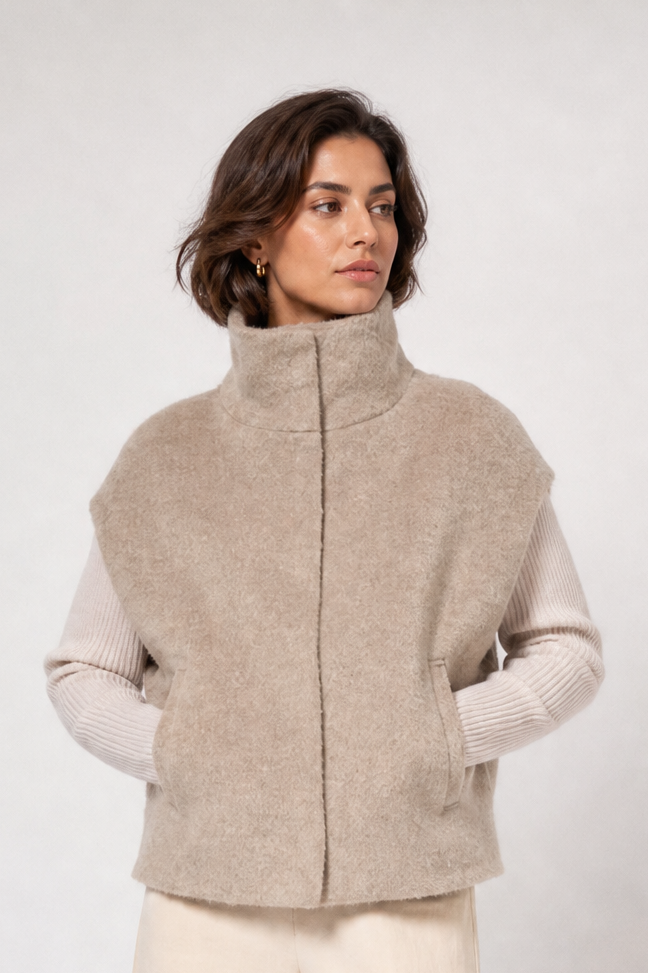GINEVERA VEST IN ITALIAN WOOL