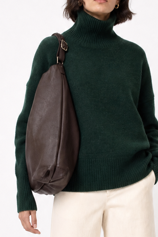 BASTIAN BAG IN FRENCH CALFSKIN CHOCOLATE