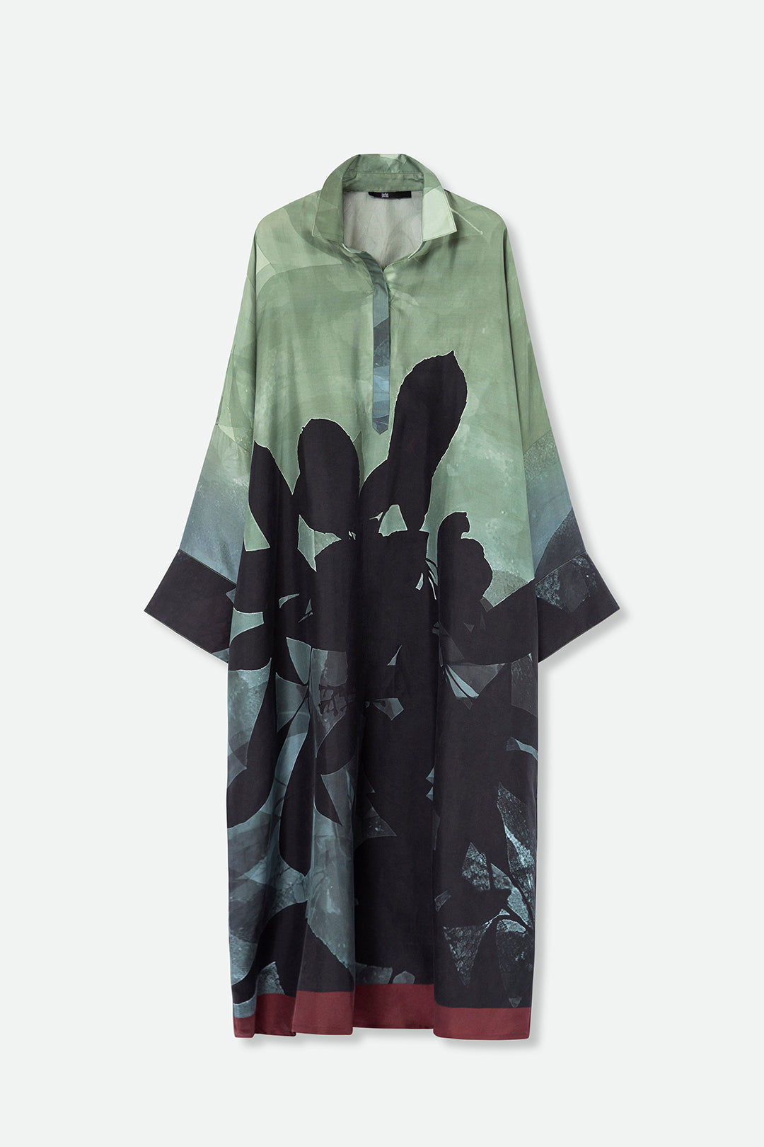 KONA KAFTAN IN LIGHTWEIGHT SILK REVES SARCELLE