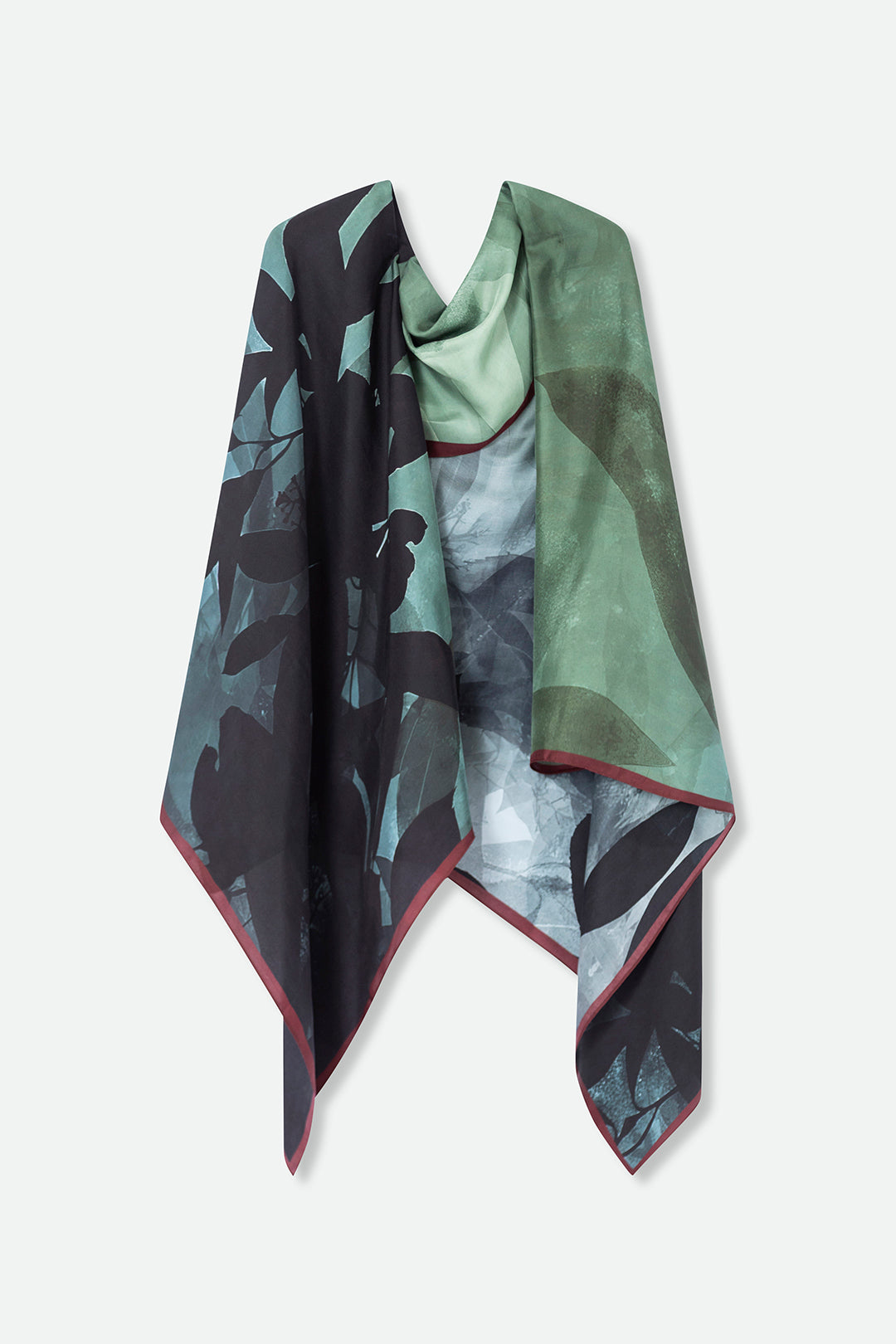 SILK TWILL RECTANGLE SCARF REVES SARCELLE