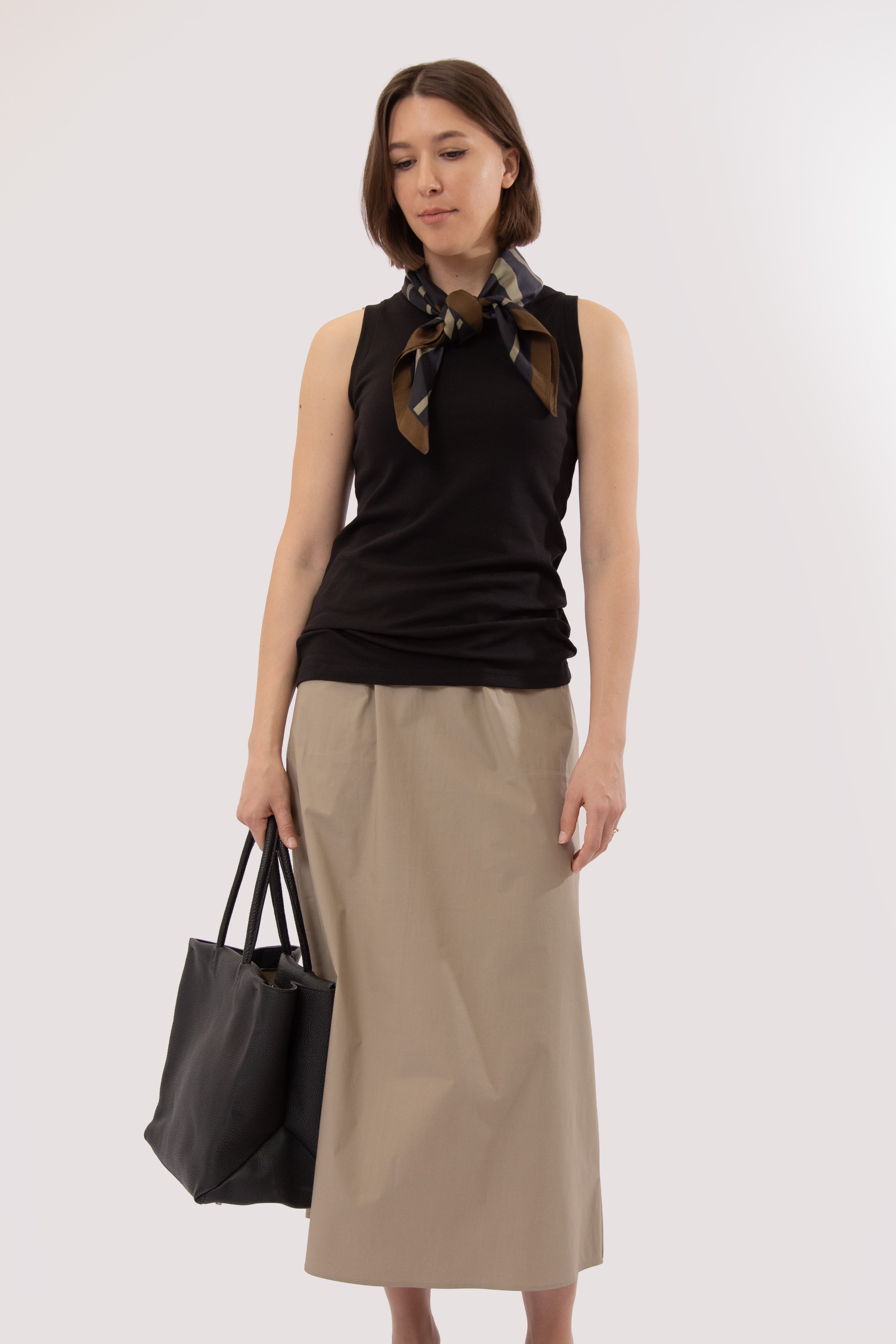 LANEY SKIRT IN ITALIAN FINE STRETCH COTTON