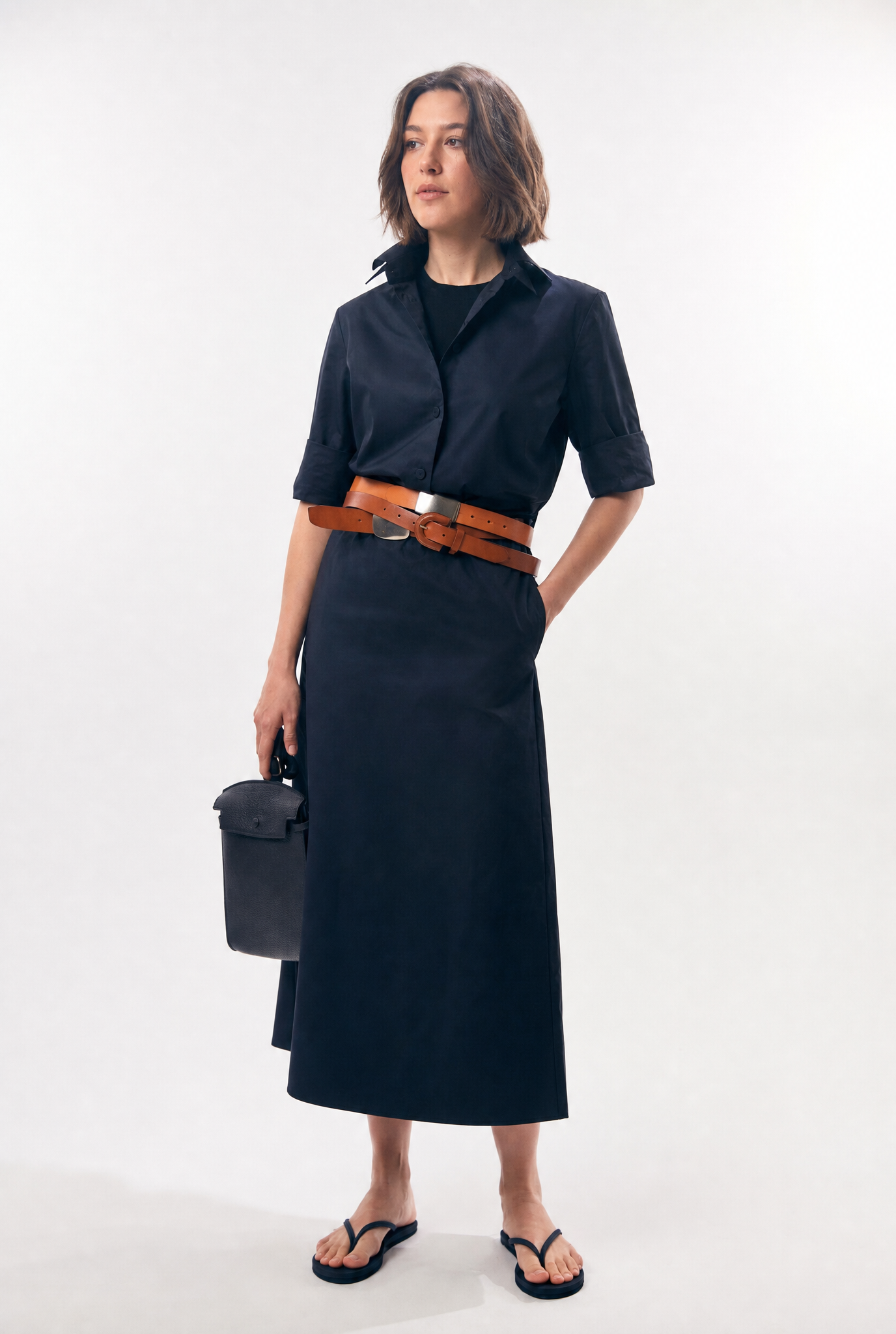 LANEY SKIRT IN ITALIAN FINE STRETCH COTTON