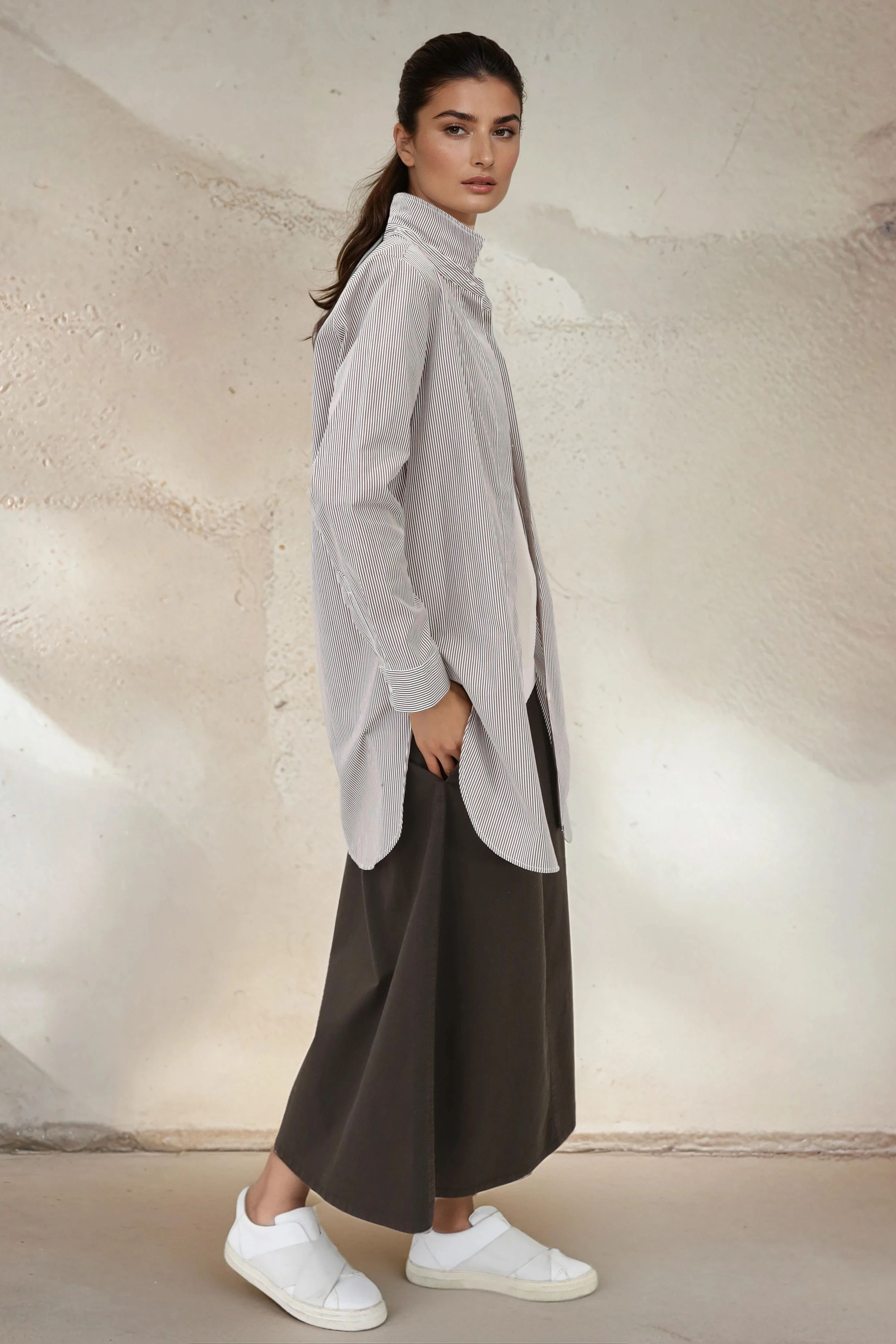 GRETTA SHIRT IN 100% ITALIAN COTTON