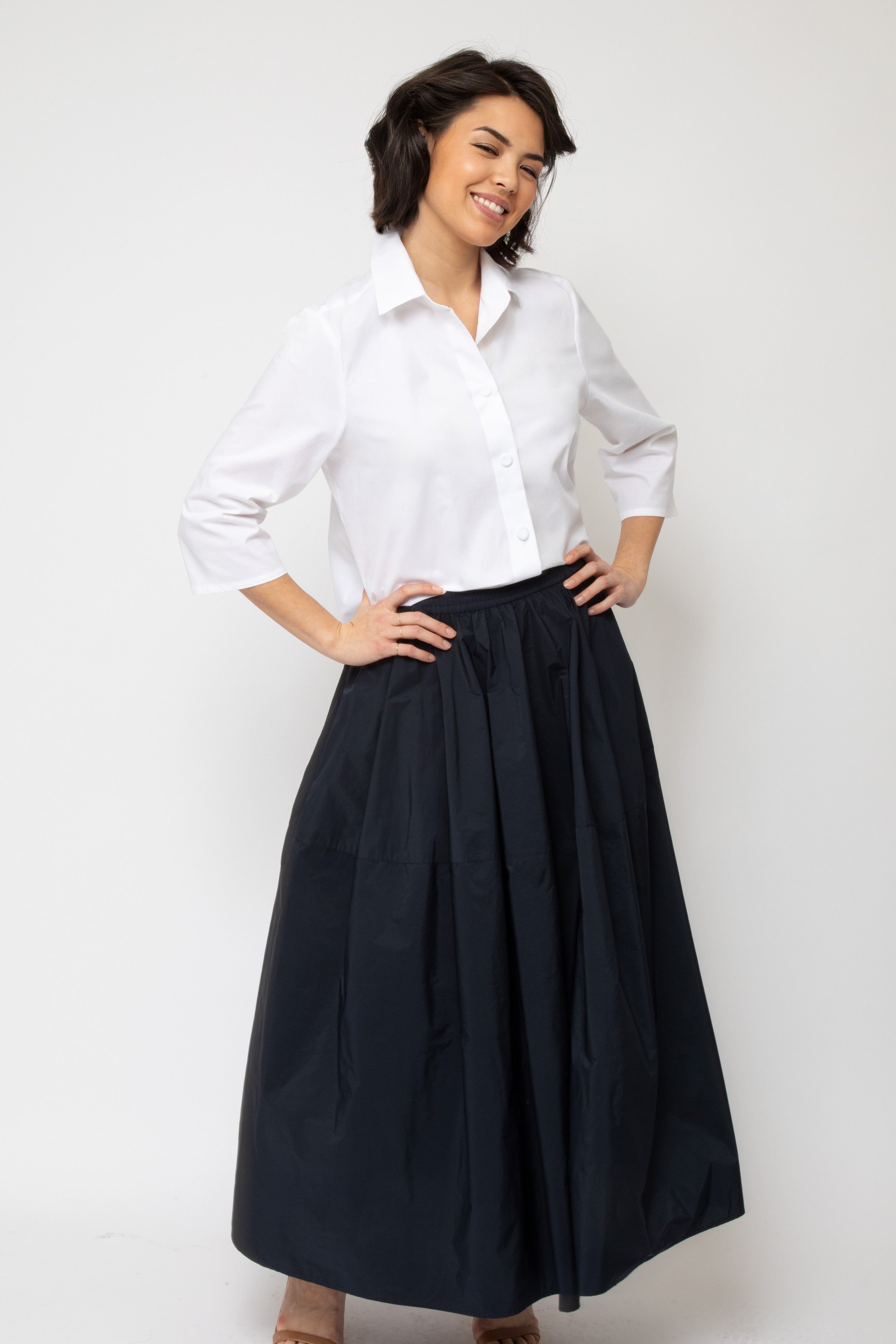 LOIRE SKIRT IN TECHNO SILK LIGHT TAFFETTA