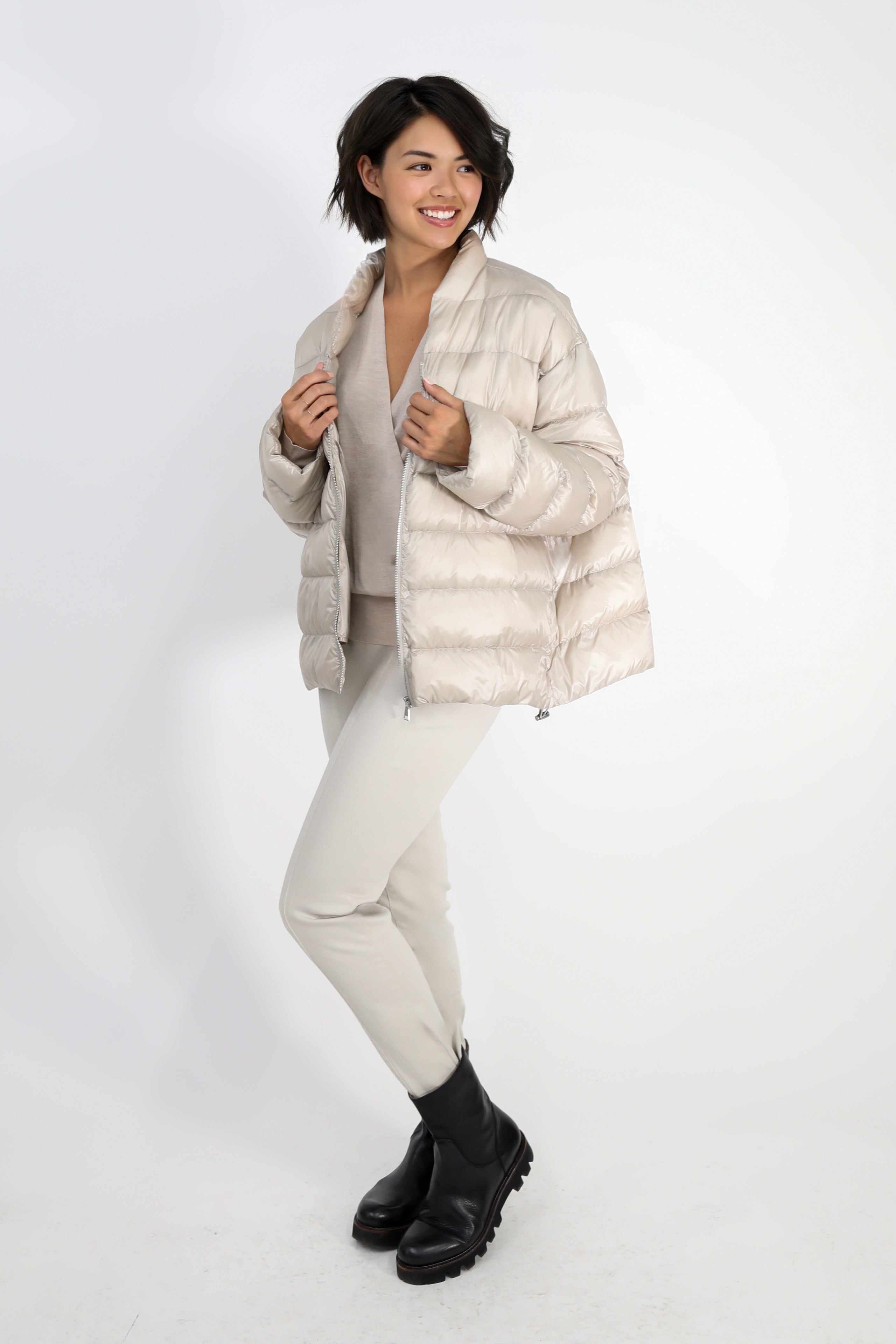 HEIDI LONG SLEEVE ZIP IN ULTRALIGHT GOOSE DOWN