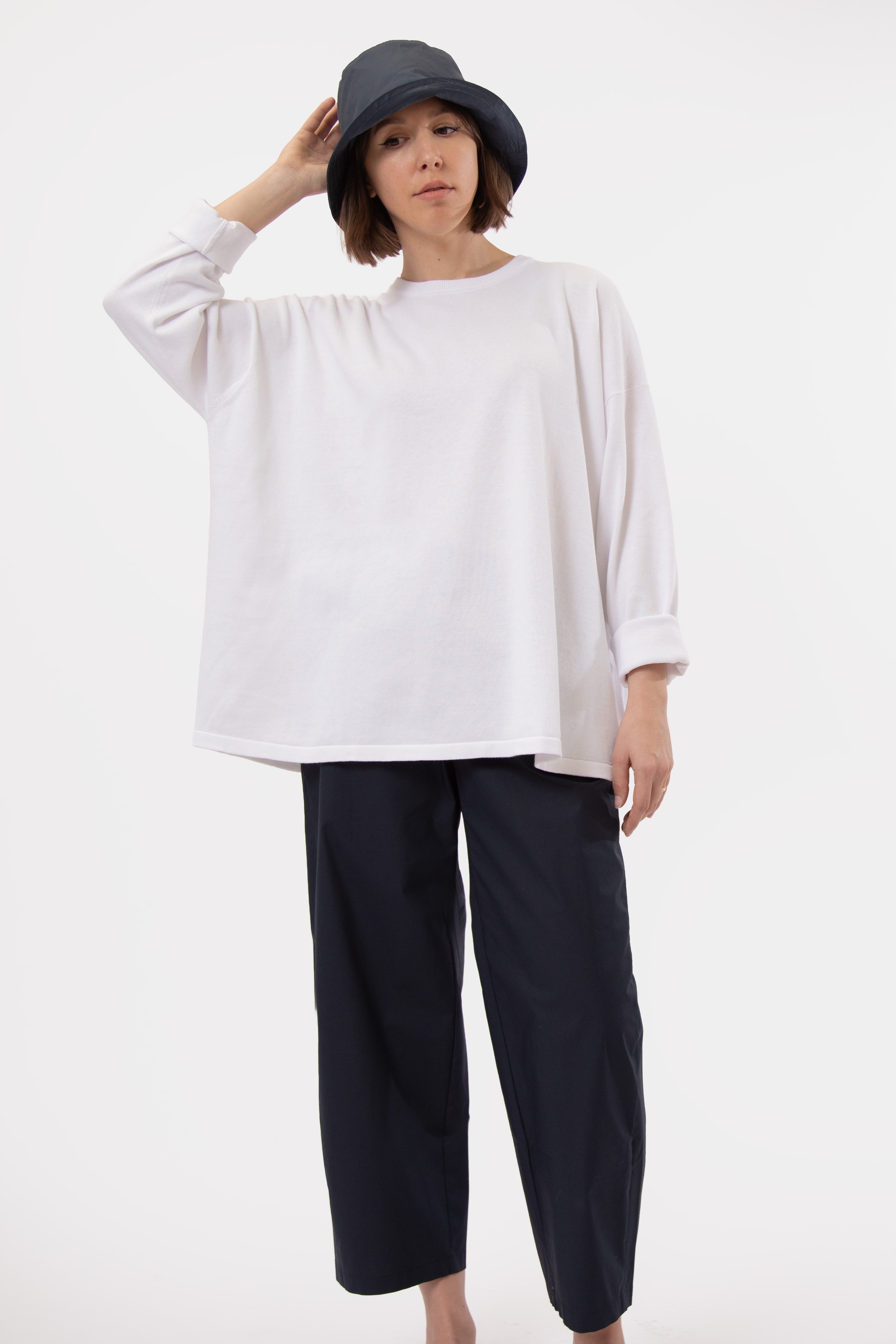 MARLOW OVERSIZED BOXY CREW IN 100% ITALIAN COTTON