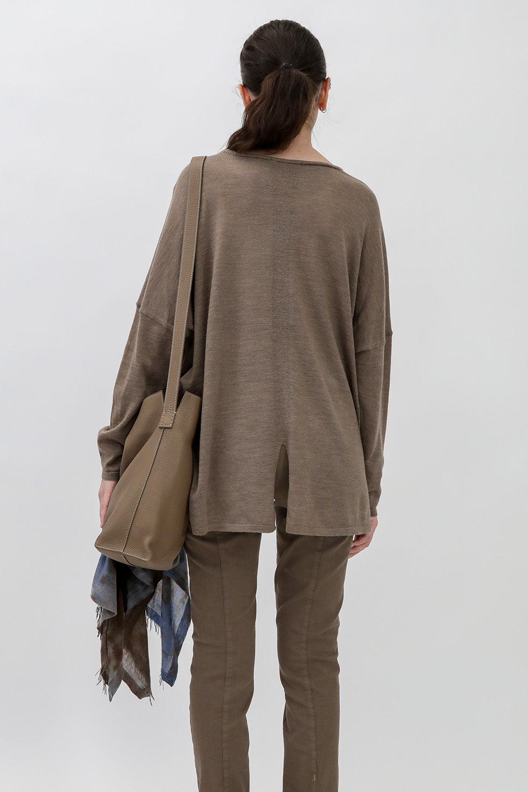 MATTEO OVERSIZED LONG SLEEVE CREW IN FINE ITALIAN MERINO