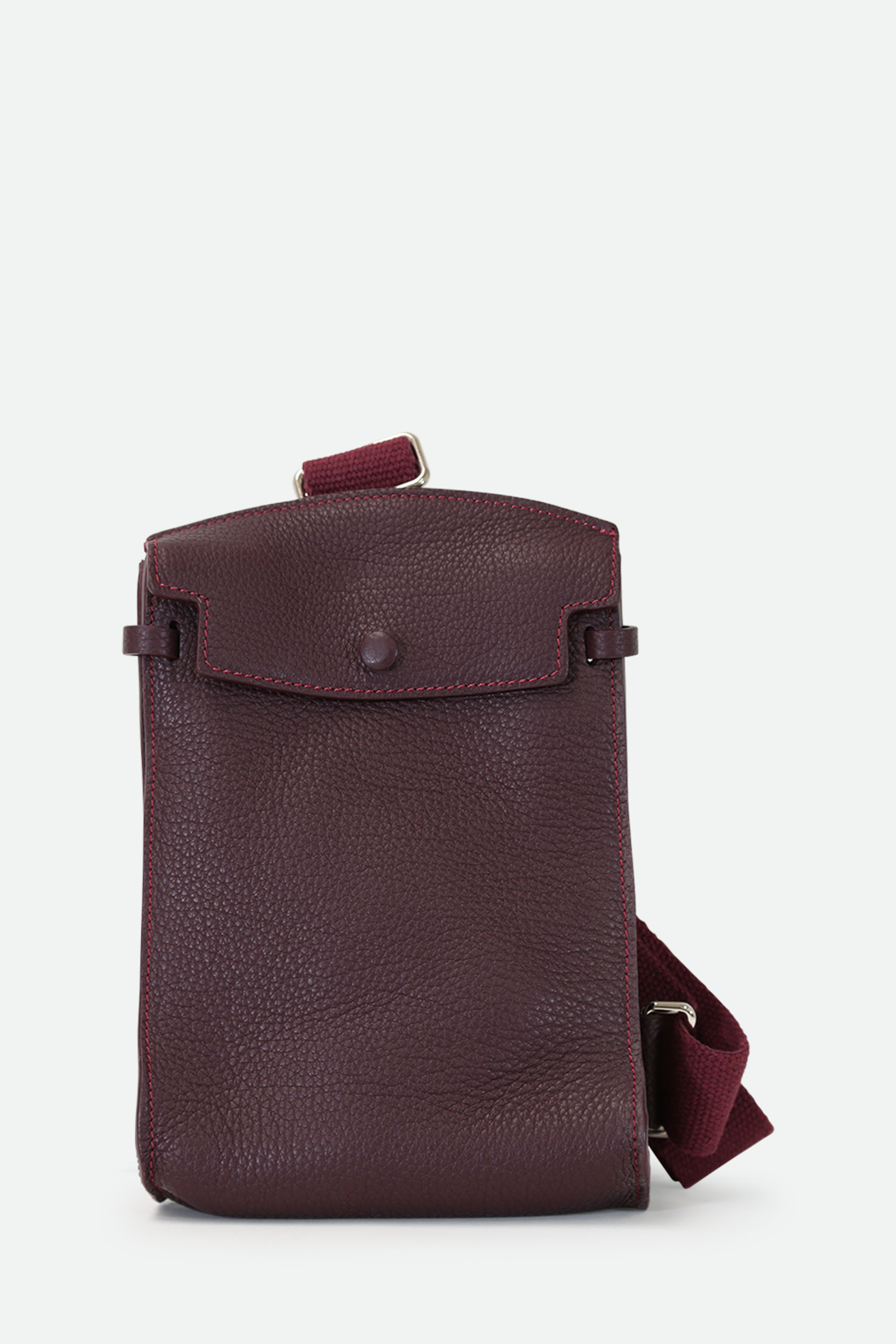 MONZA ITALIAN LEATHER CROSSBODY IN BORDEAUX WINE