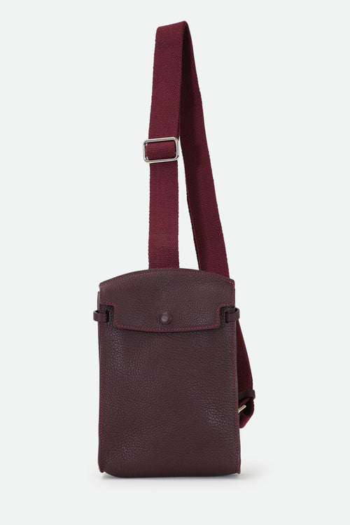 MONZA ITALIAN LEATHER CROSSBODY WINE