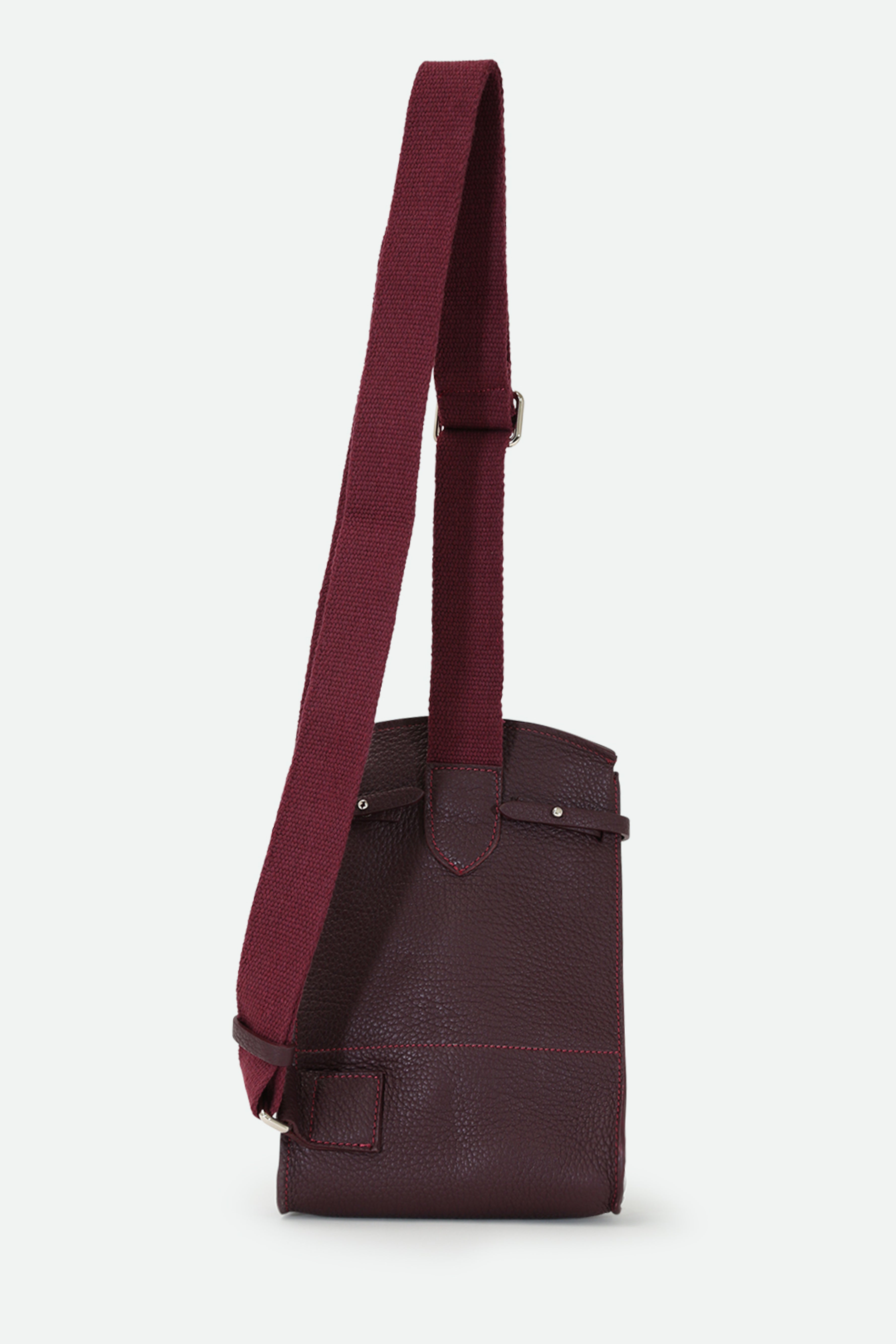 MONZA ITALIAN LEATHER CROSSBODY IN BORDEAUX WINE