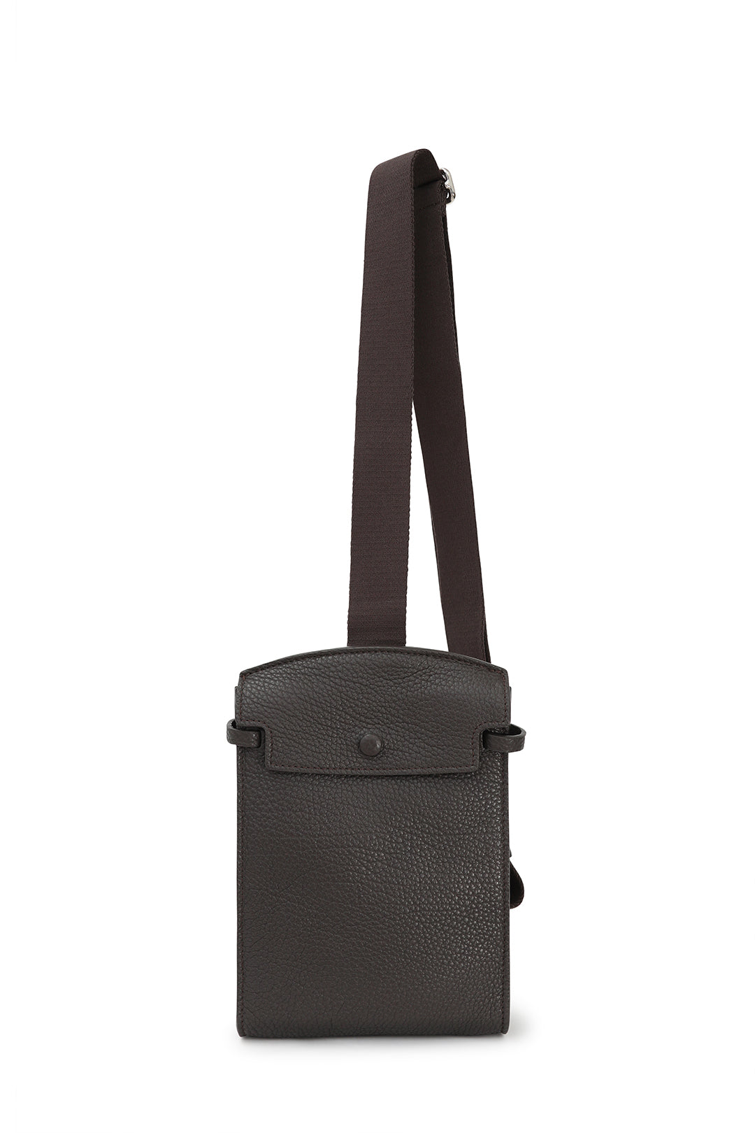 MONZA ITALIAN LEATHER CROSSBODY IN DARK CHOCOLATE BROWN