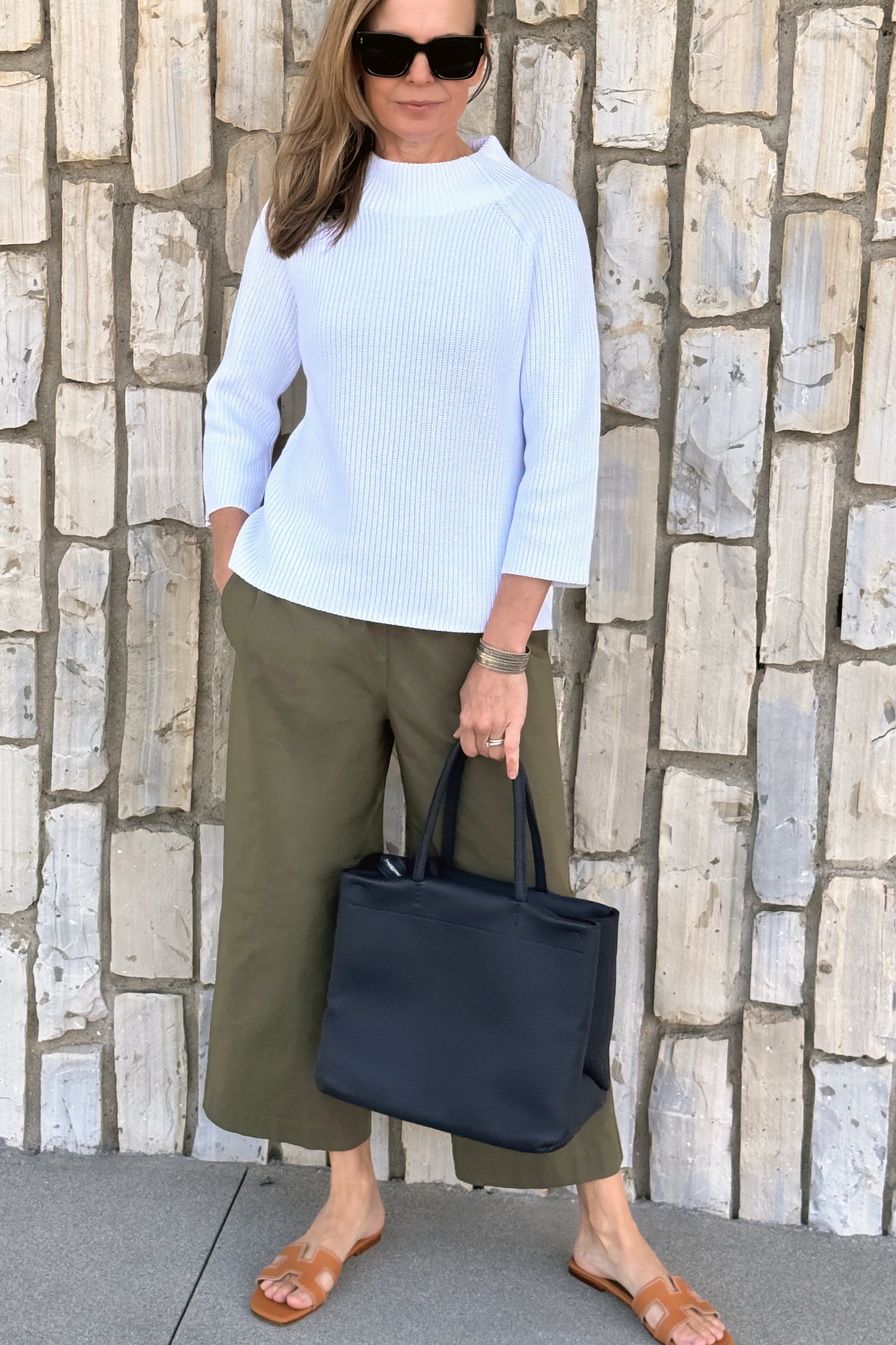 MARELLA MOCKNECK IN ITALIAN COTTON KNIT