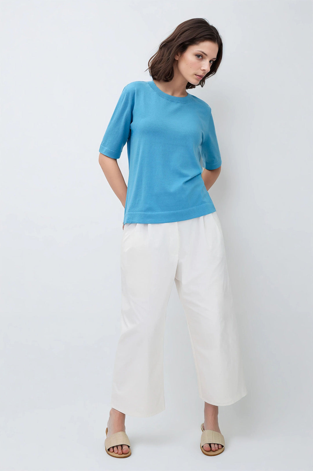 PALMER PANT IN ITALIAN COTTON STRETCH