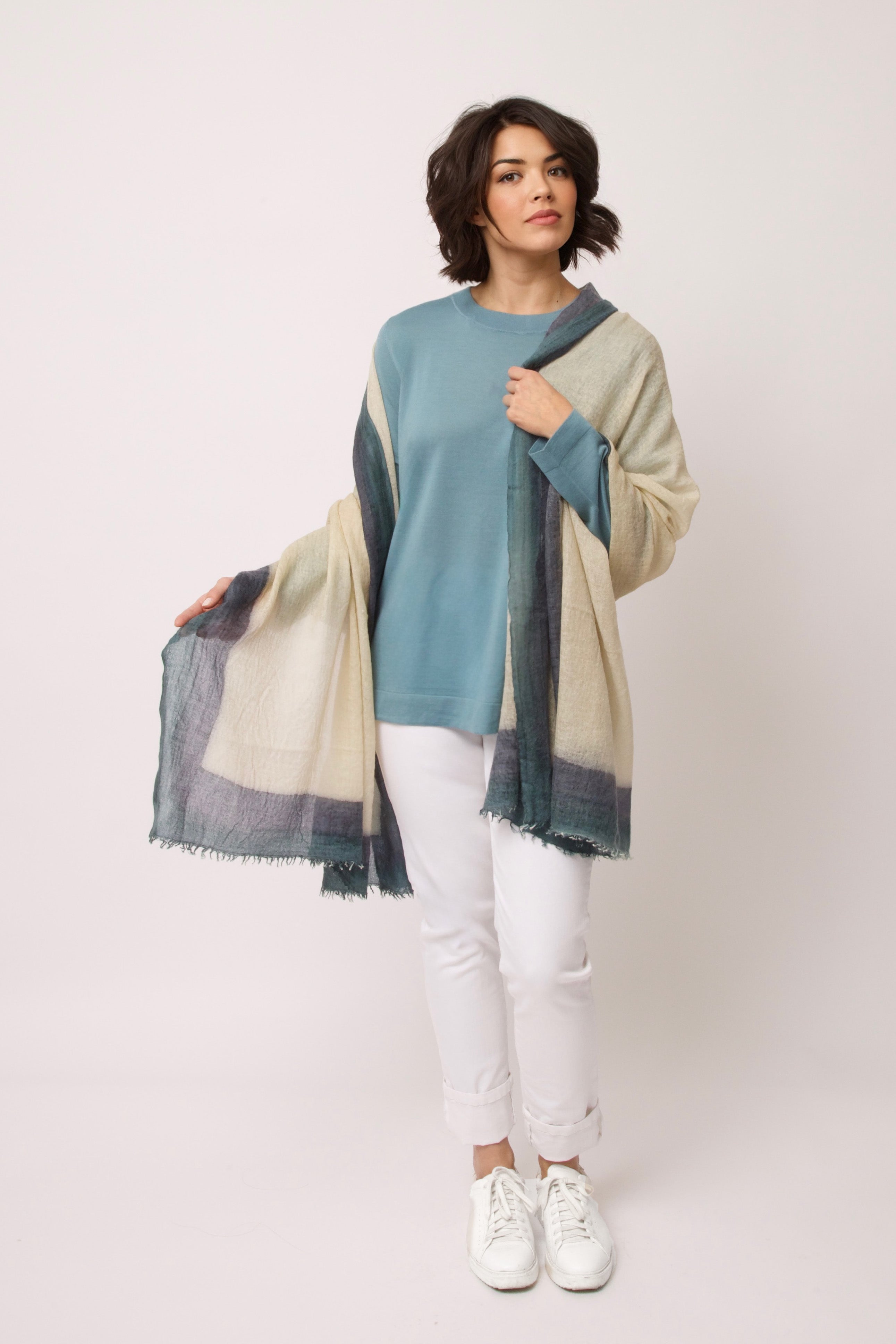 CARRIACOU SCARF IN HAND DYED CASHMERE