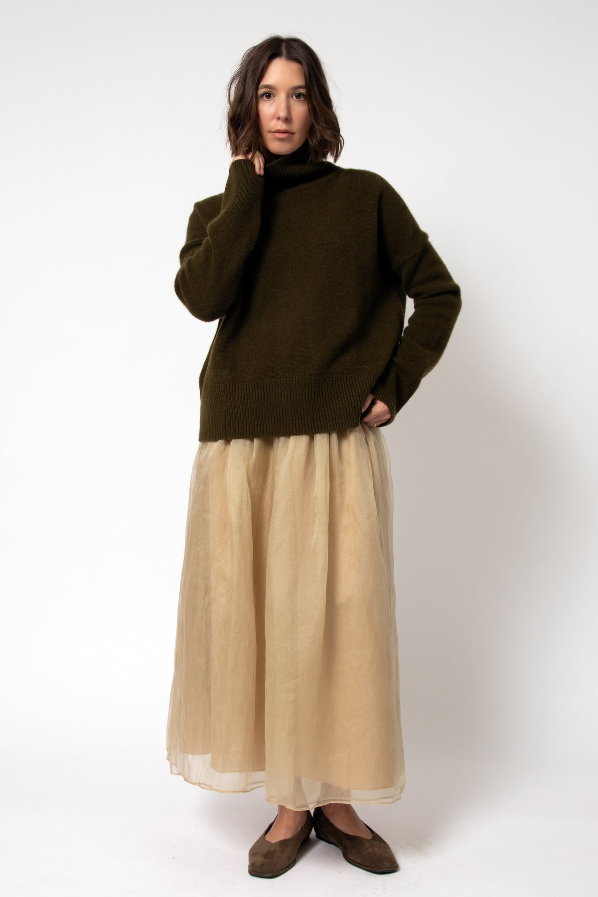 ORETTO SKIRT IN SILK ORGANZA