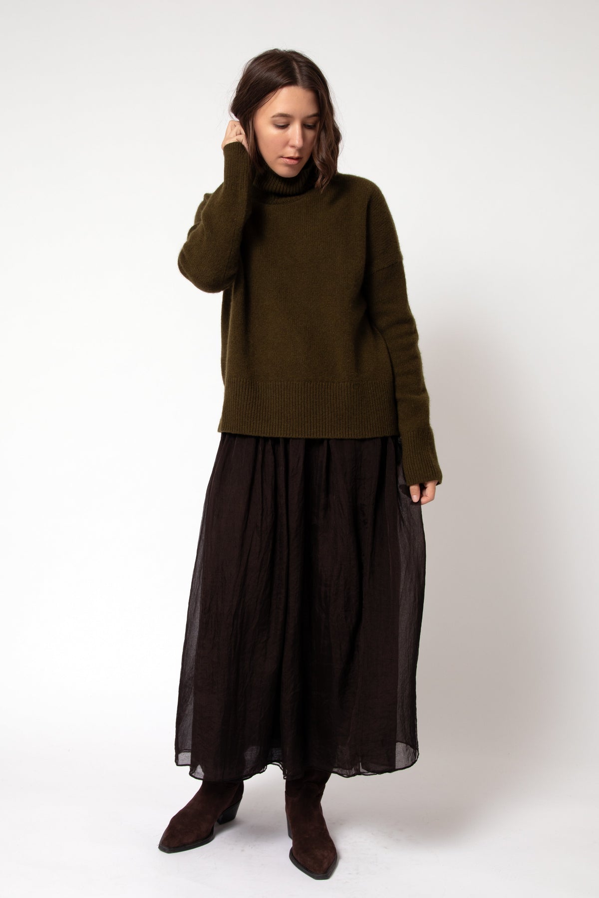 ORETTO SKIRT IN SILK ORGANZA