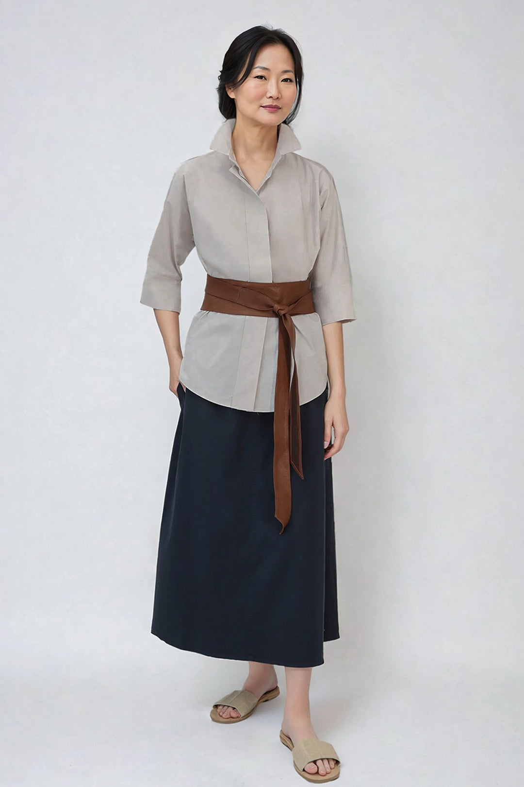 SAHANA DOLMAN SHIRT IN COTTON POPLIN