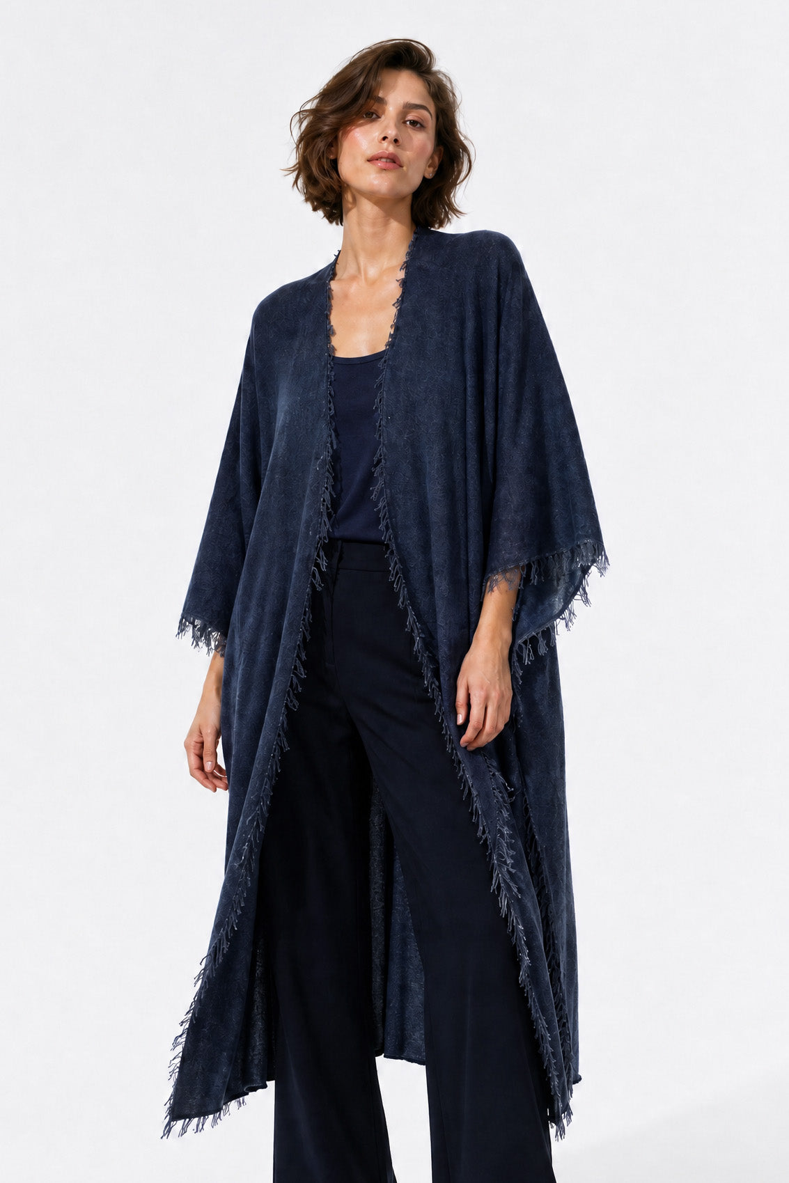 PATNA CARDIGAN IN HAND-DYED CASHMERE MIDNIGHT NAVY
