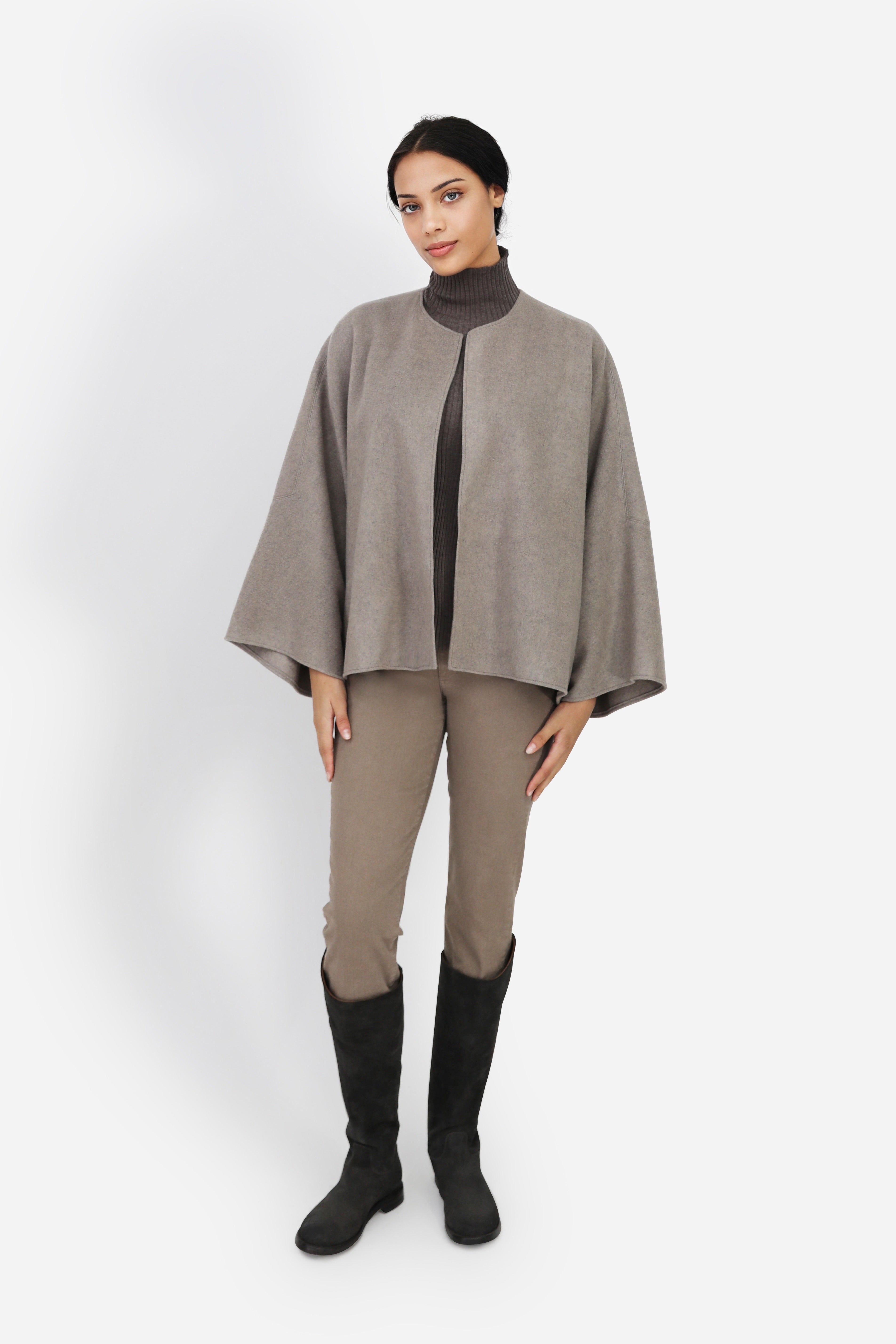 PELLERYN JACKET IN ITALIAN WOOL IN TAUPE