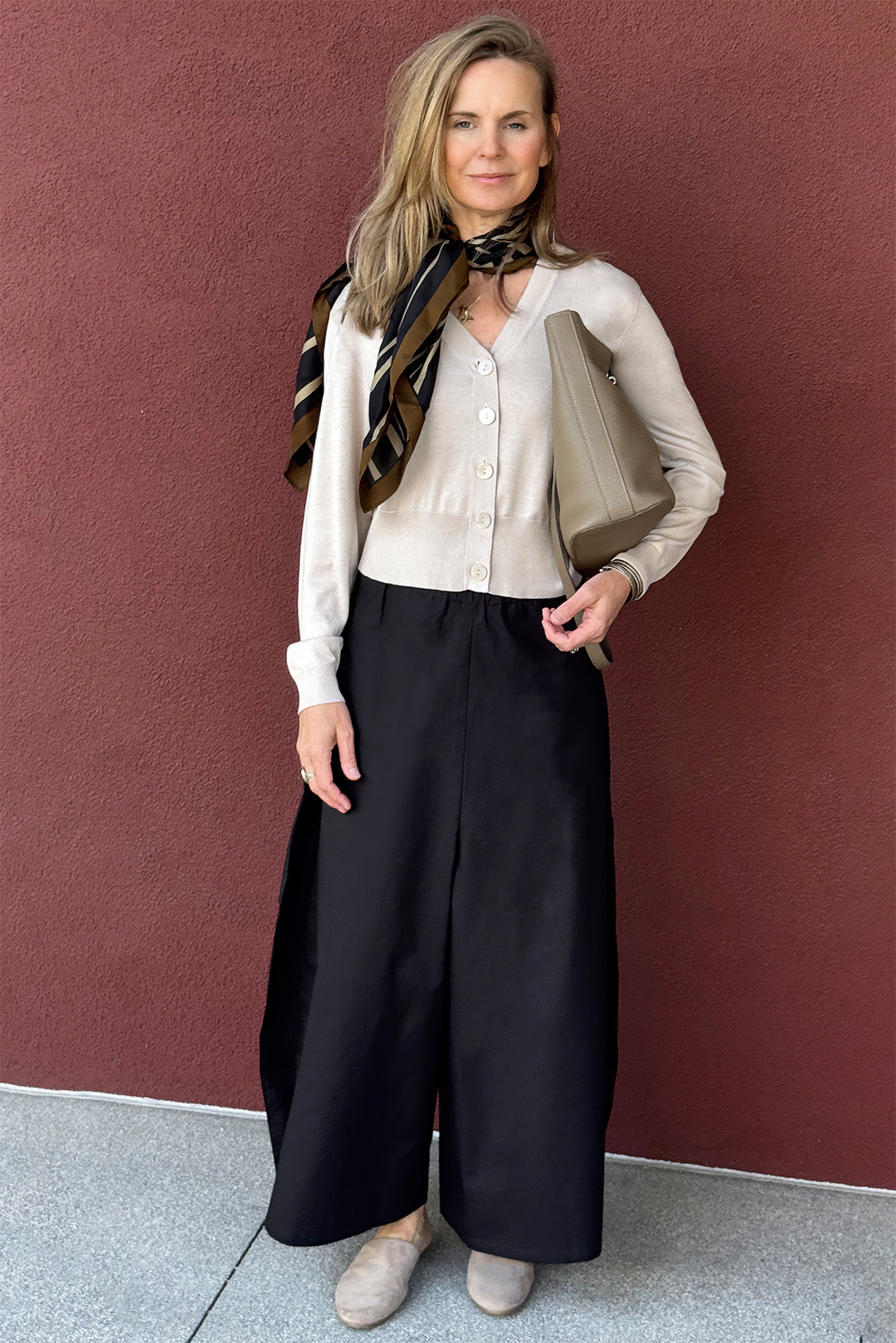 PETAL PANT IN ITALIAN FINE STRETCH COTTON