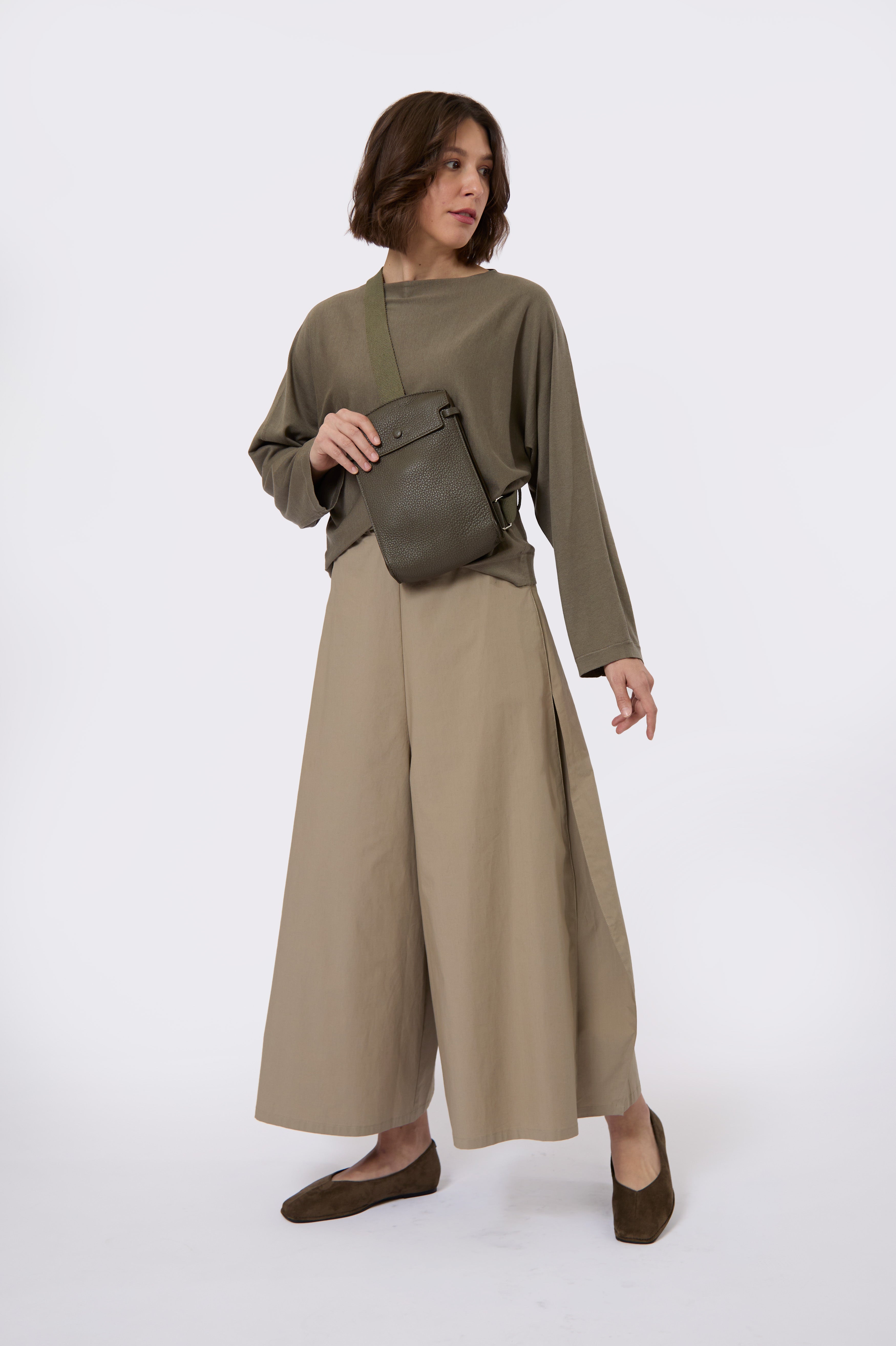 MAREN DOLMAN TOP IN FINE GAUGE ITALIAN SILK COTTON