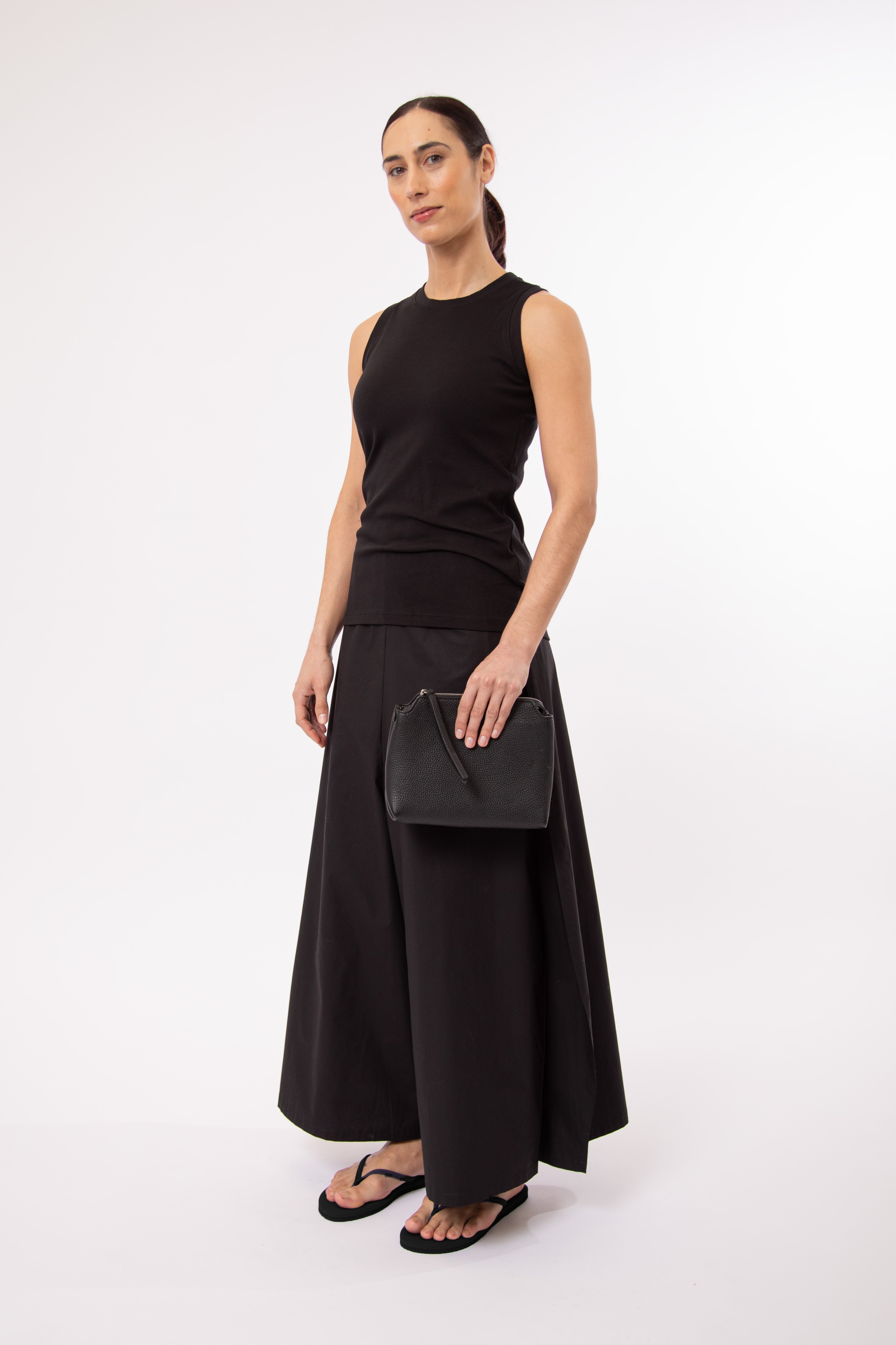 PETAL PANT IN ITALIAN FINE STRETCH COTTON