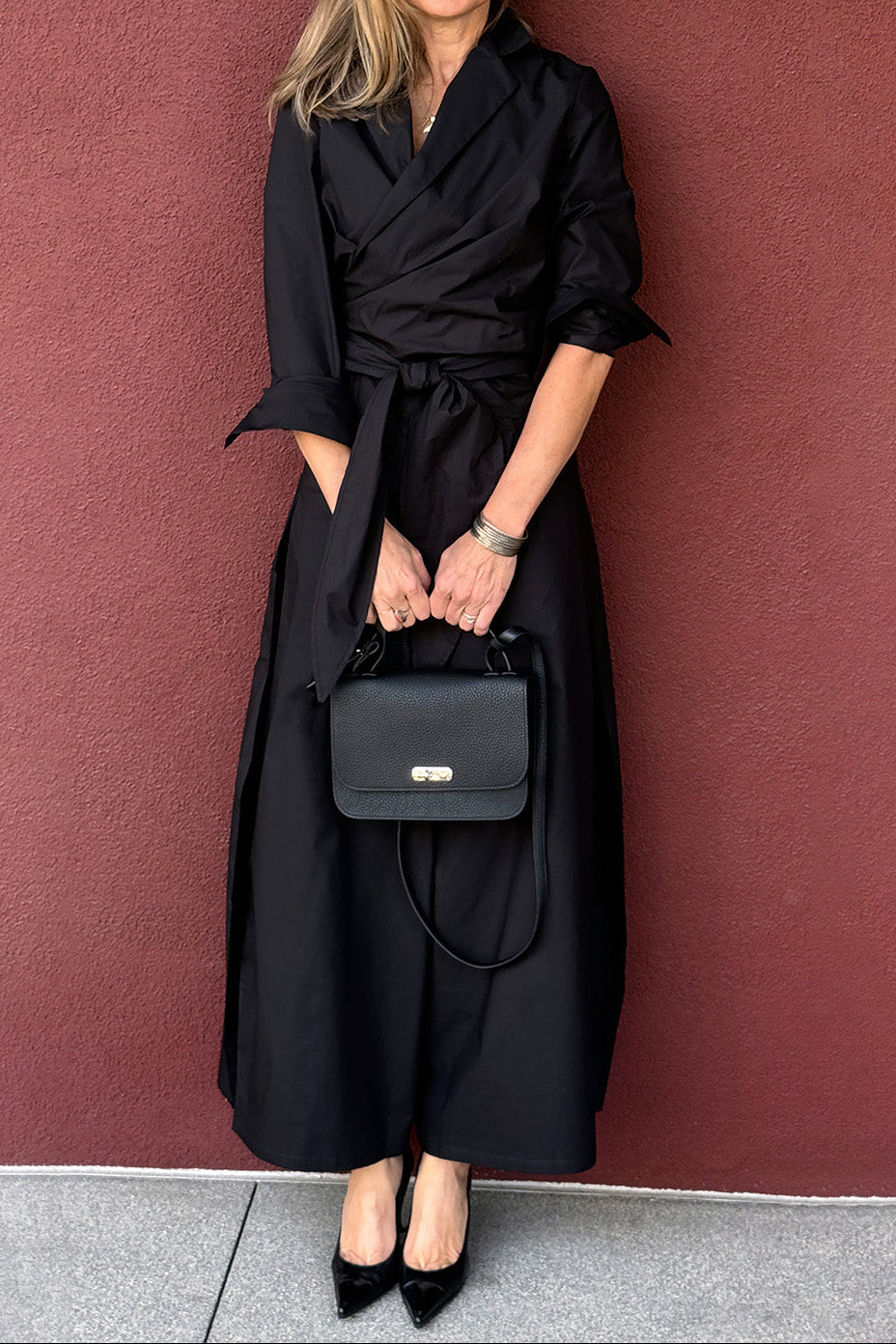 BEXLEY SHOULDER BAG IN ITALIAN LEATHER BLACK