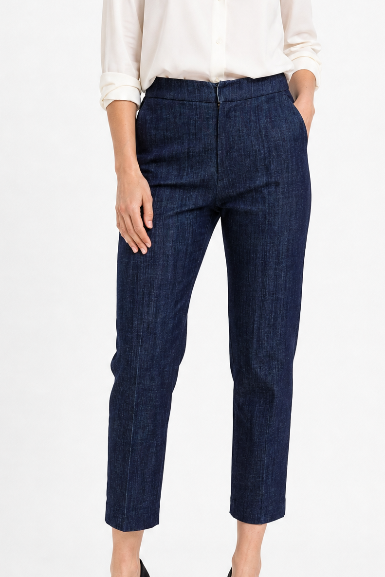 PEYTON ANGLE POCKET TROUSER IN STRETCH DENIM