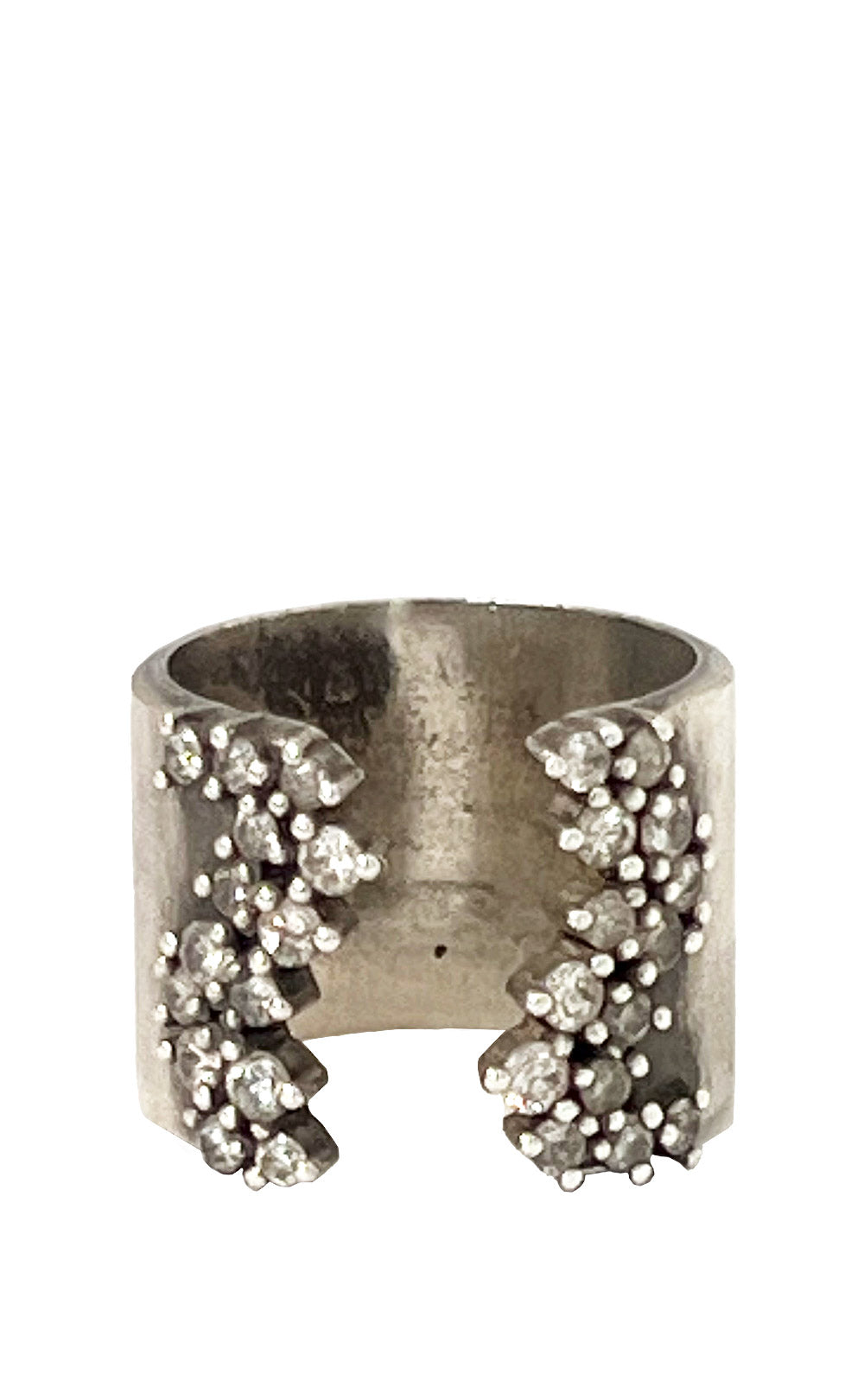 STERLING SILVER DIAMOND WRAP RING