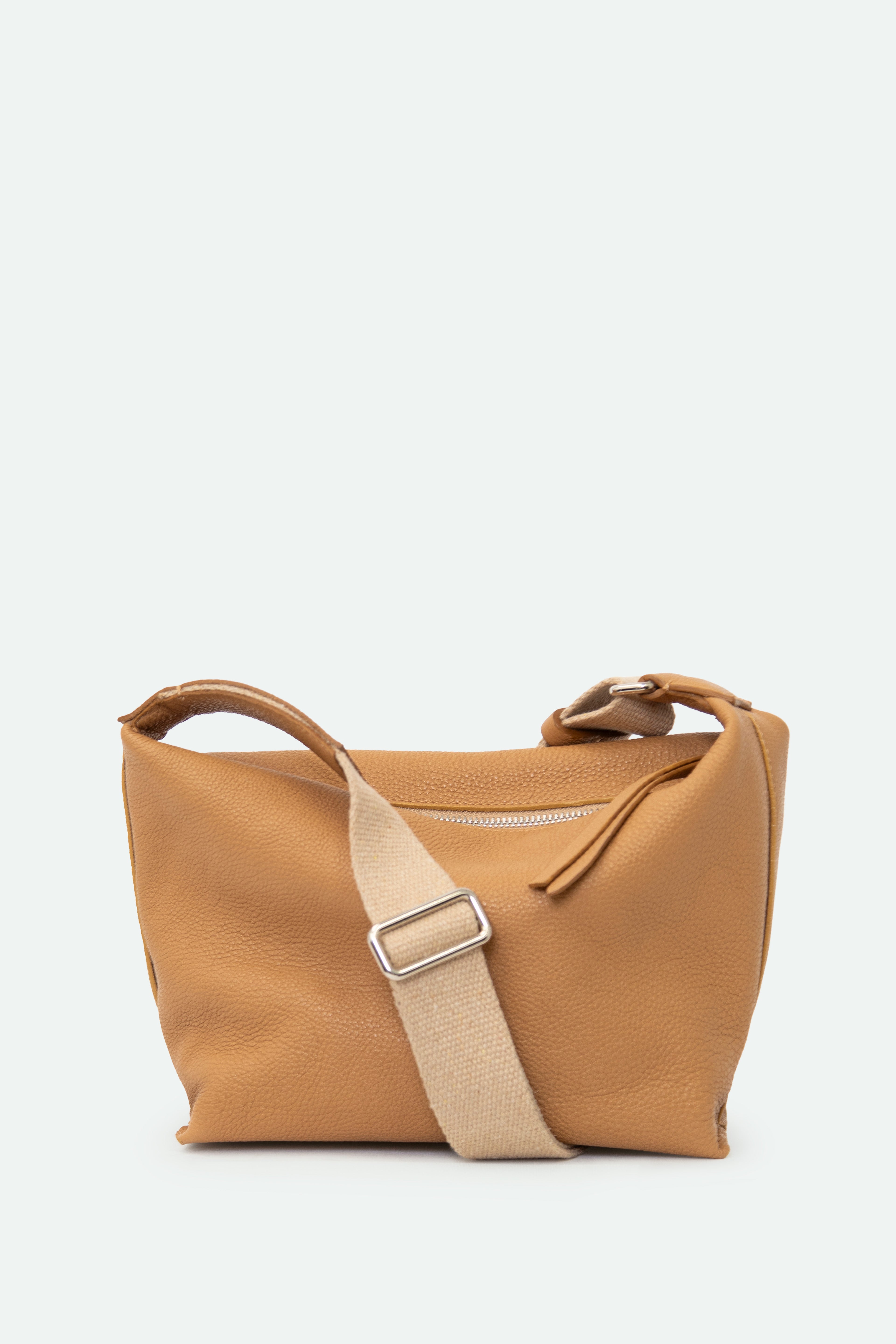 RAVELLO HANDBAG IN FRENCH CALFSKIN GOLDEN SAND
