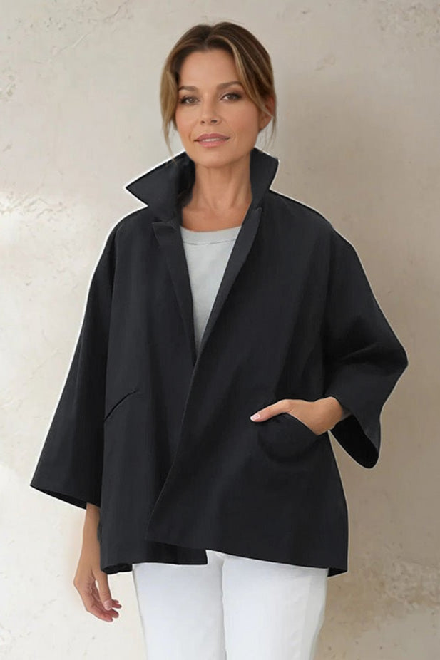 RIMINI JACKET IN ITALIAN STRETCH COTTON