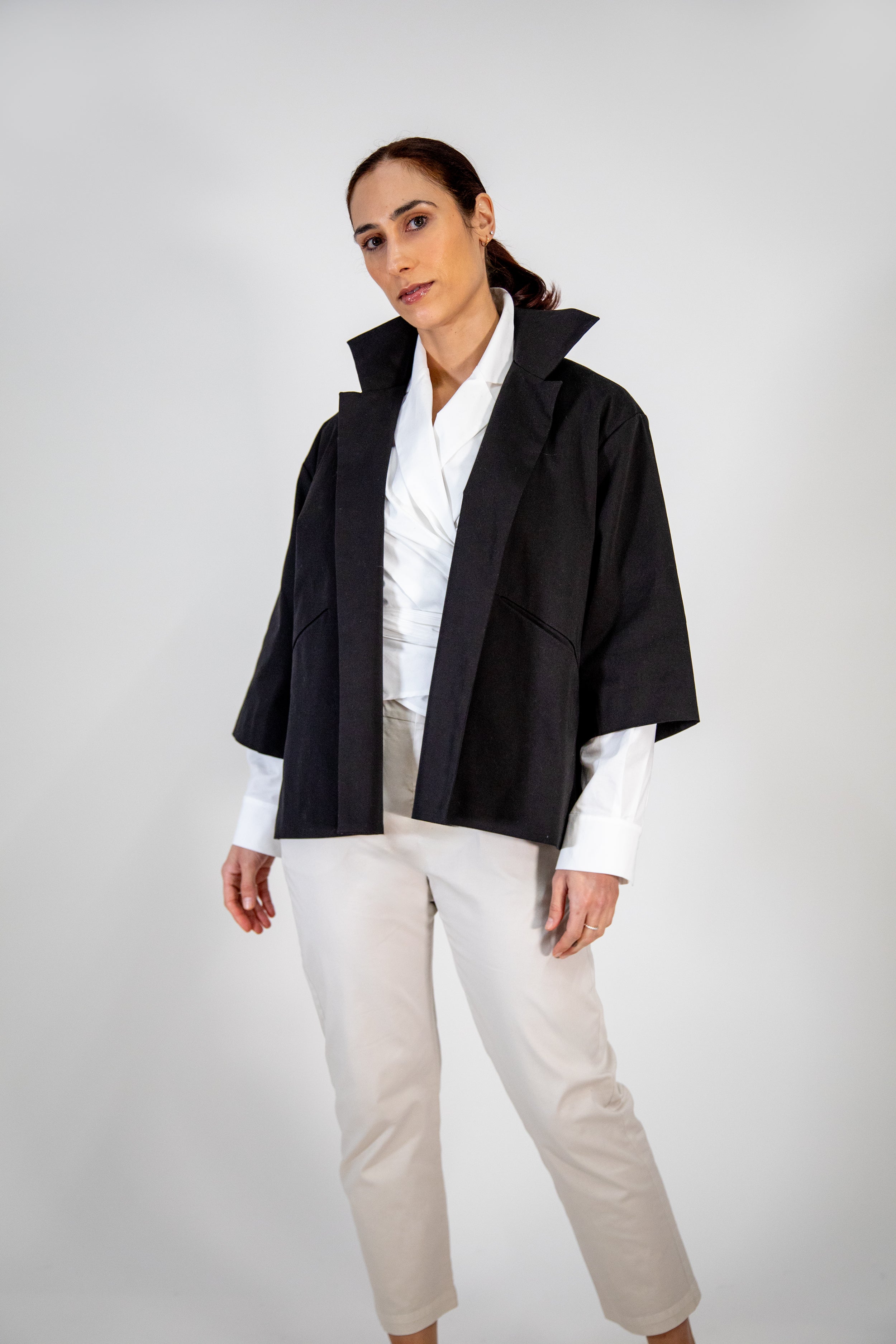 RIMINI JACKET IN ITALIAN STRETCH COTTON