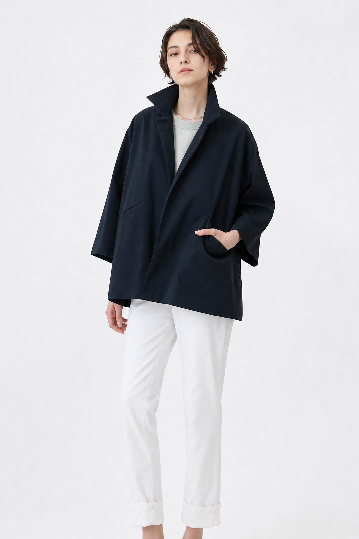 RIMINI JACKET IN ITALIAN STRETCH COTTON