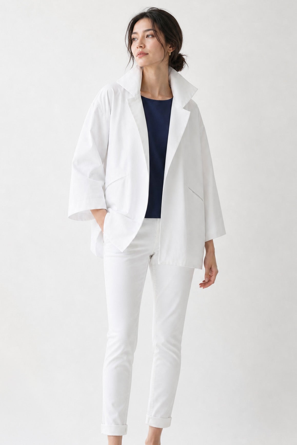 RIMINI JACKET IN ITALIAN STRETCH COTTON